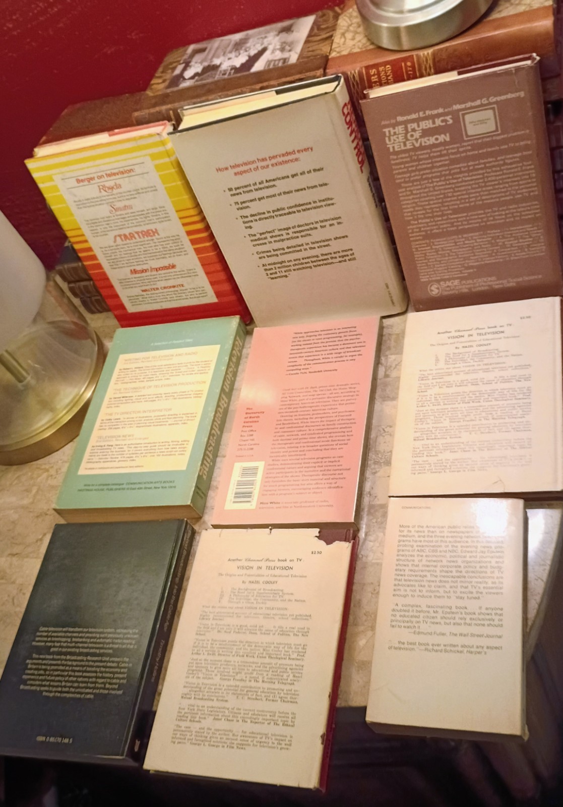 9 Books (1950s-1990s) Media & TV History/Rare Walker BFI Sage True First Print
