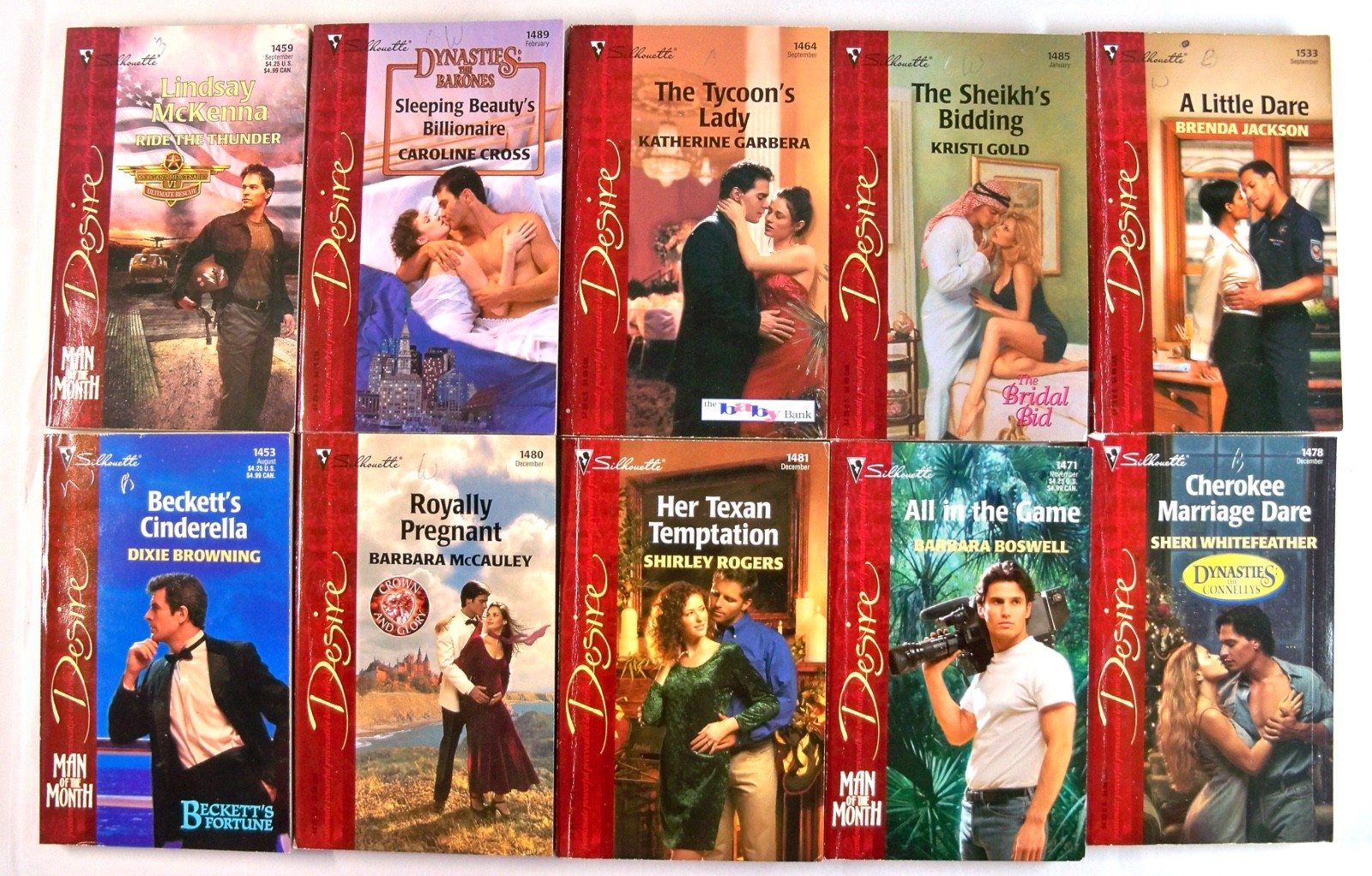 Lot of 48 Vintage Harlequin/Silhouette ‚Desire‘ & ‚Temptation‘ Series Paperbacks