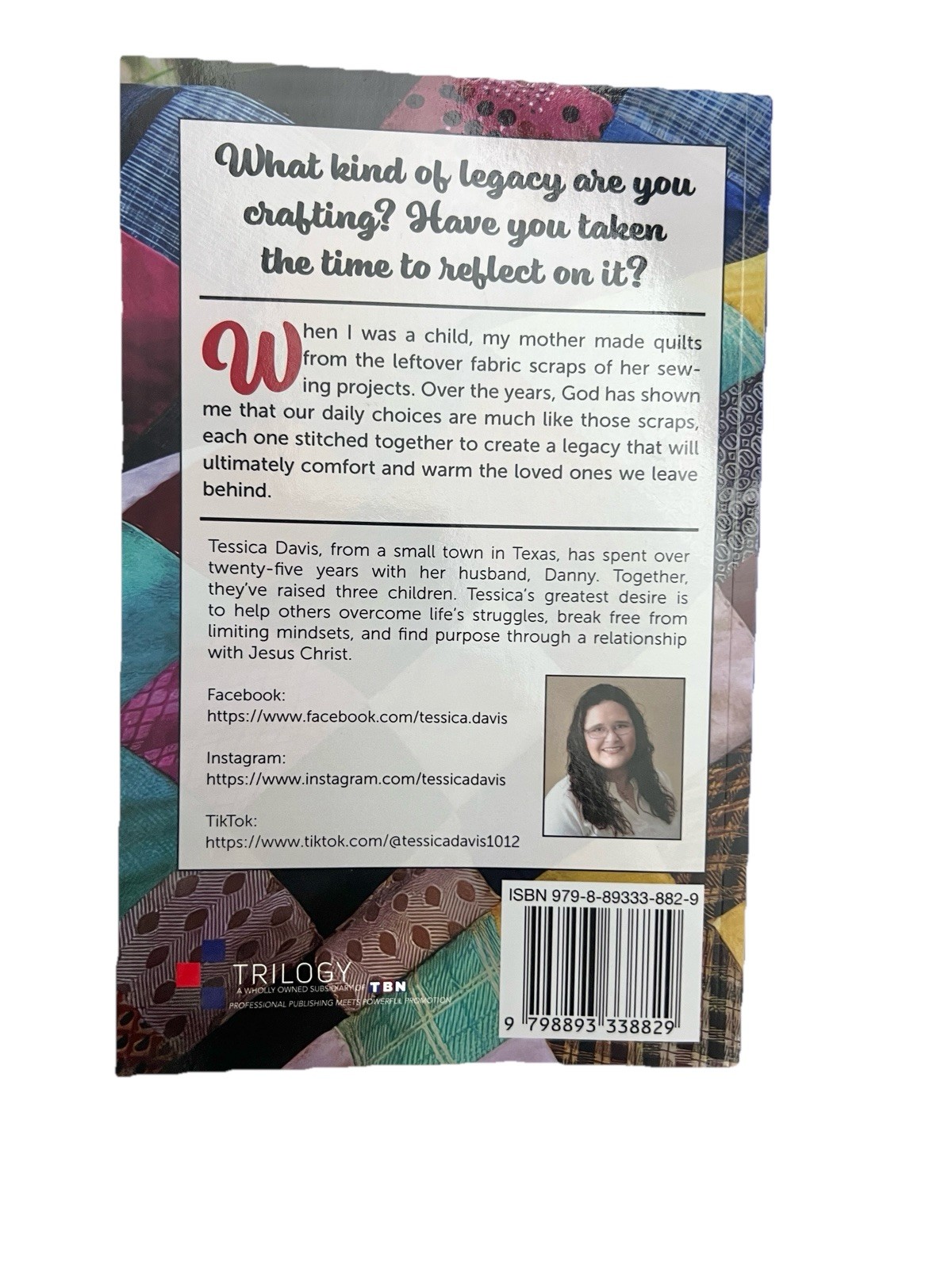 Patchwork of Purpose Book Tessica Davis Legacy Choices Guidance Faith Religion