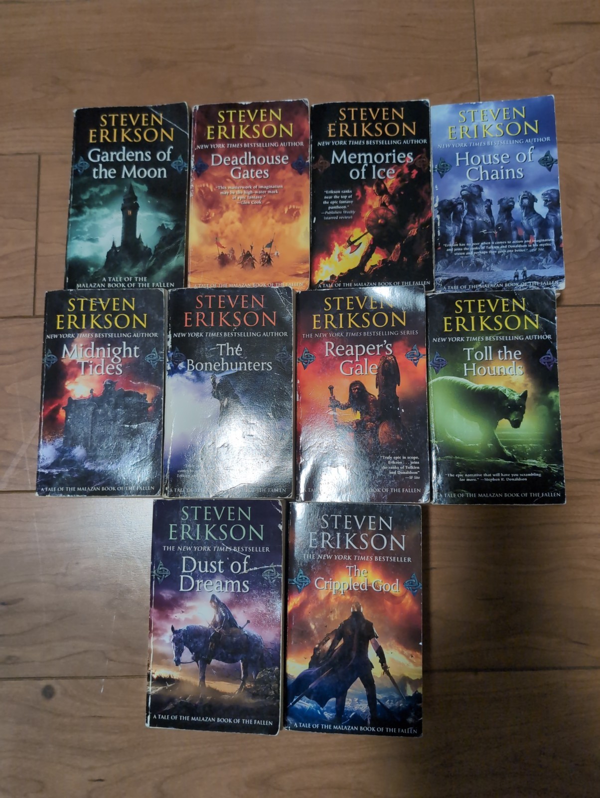 Malazan Book of the Fallen Series Complete Collection Set 1-10 by Steven Erikson