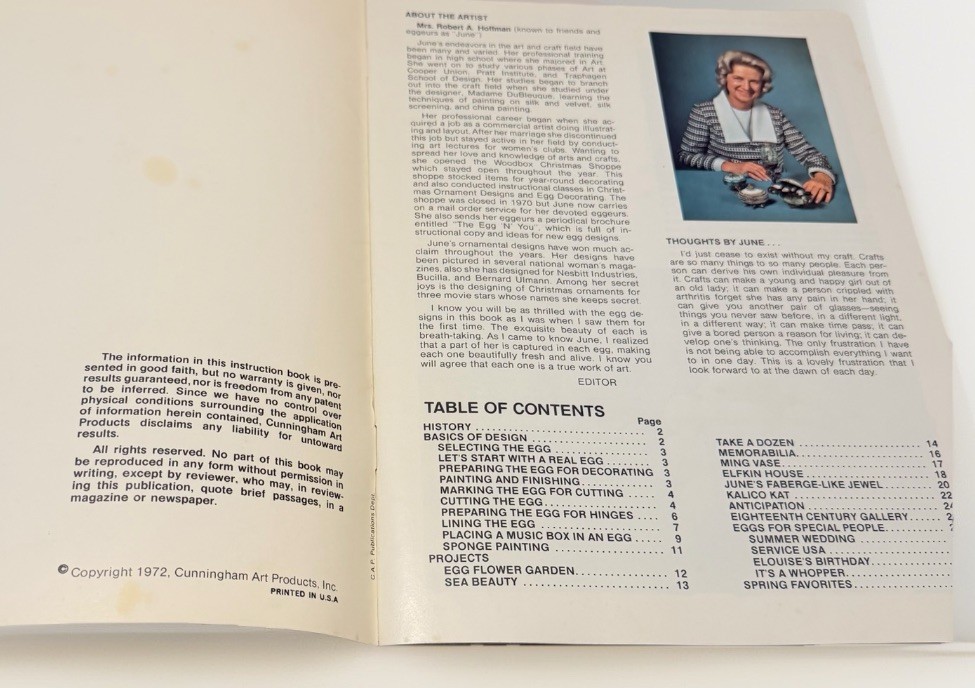 VTG Egg Eggeury You Can Create Exquisite Eggs Instruction Manual Book MCM Decor