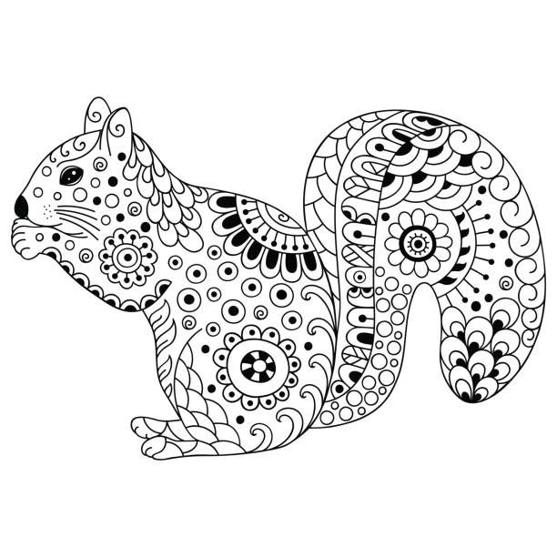 Squirrels Coloring Book for Adults and Teens 108 Pages 8.5 x 11 for All Ages
