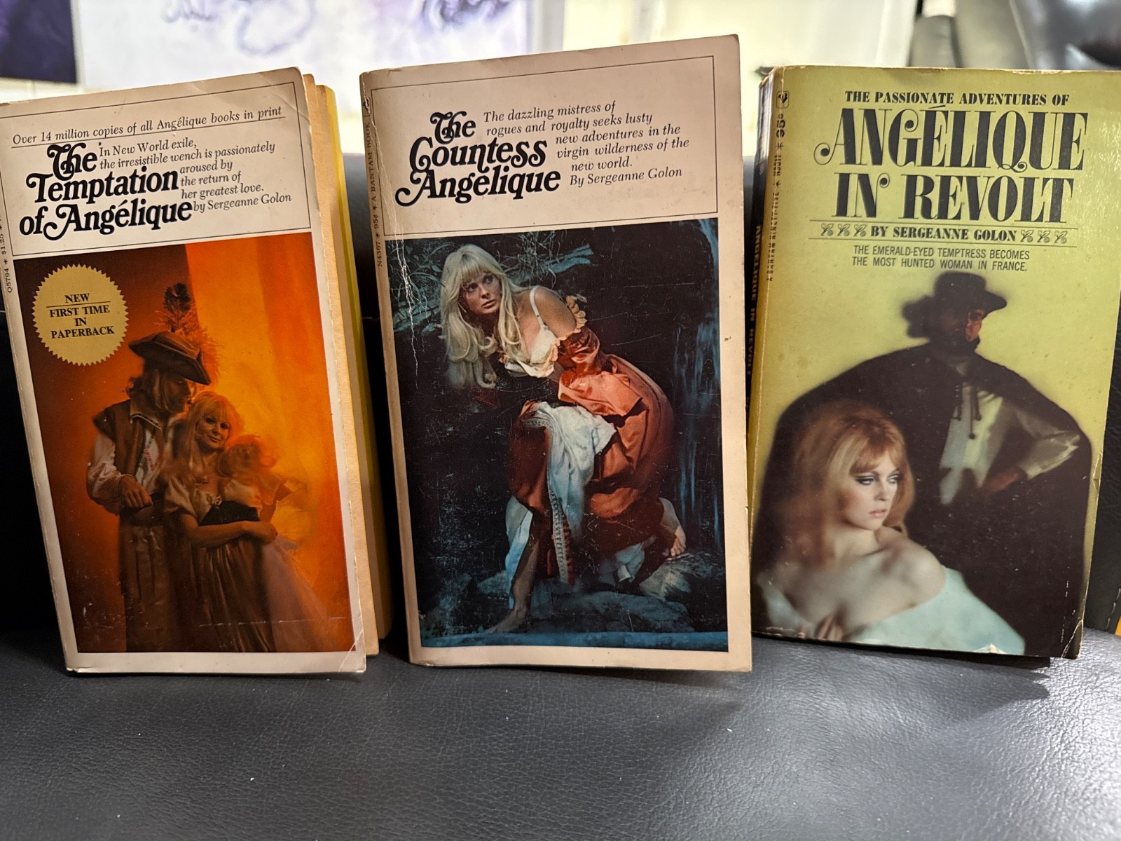 Vintage Angélique Series Paperbacks by Sergeanne Golon (Bantam) – Lot of 3 – VER