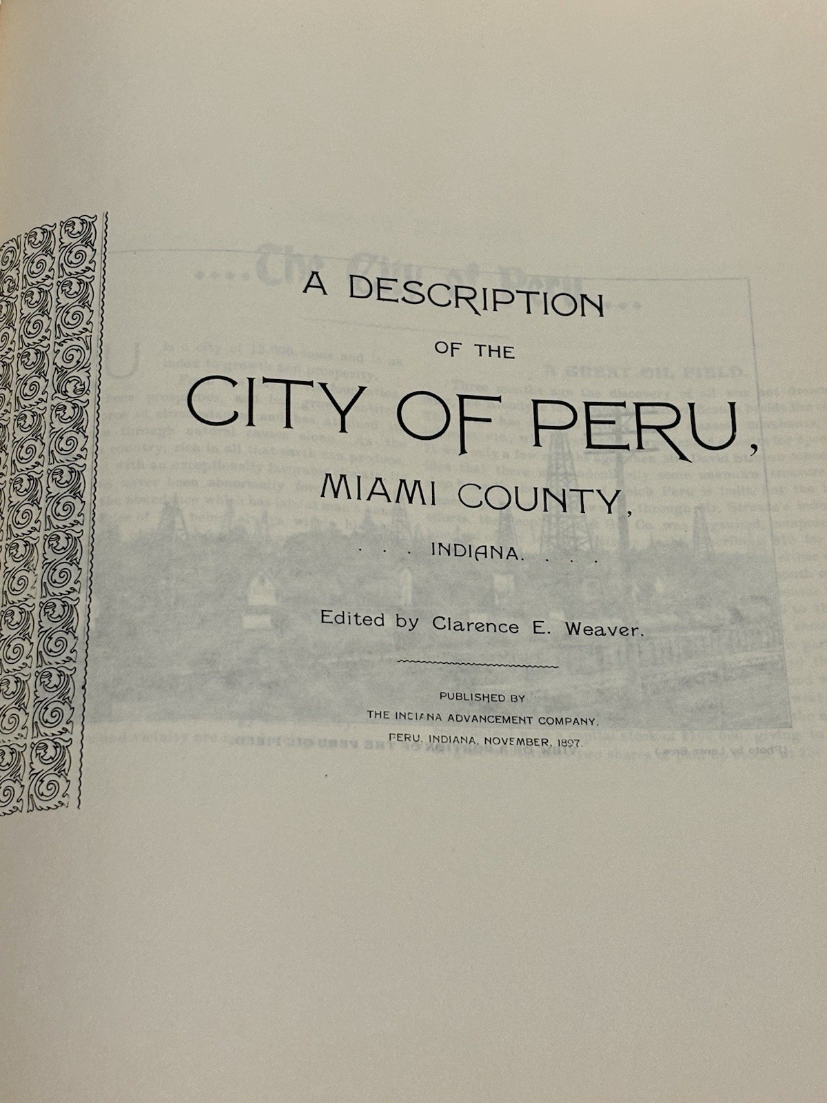 Five Rare Peru Miami County Indiana Books 1834-1935 History Photos 1979 Reprint