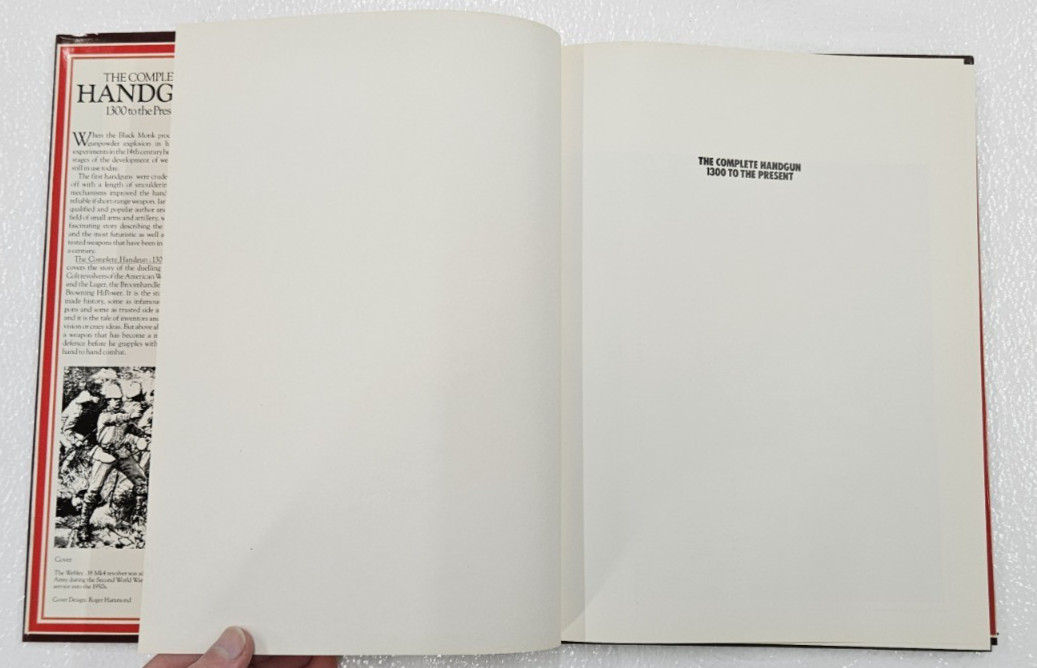The Complete Handgun 1300 to Present Ian V Hogg 1979 Vintage Hardcover Book