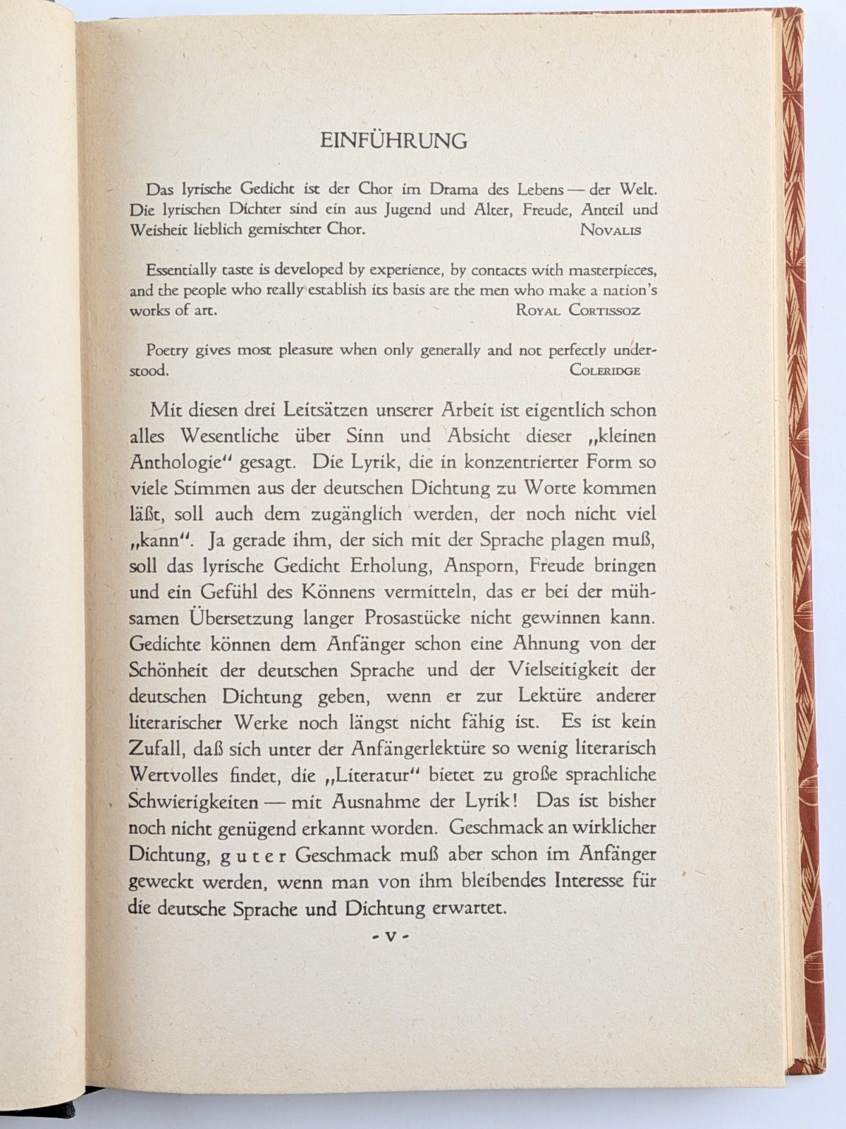 Kleine Anthologie Deutscher Lyrik (1947) Vintage German Poetry Collection