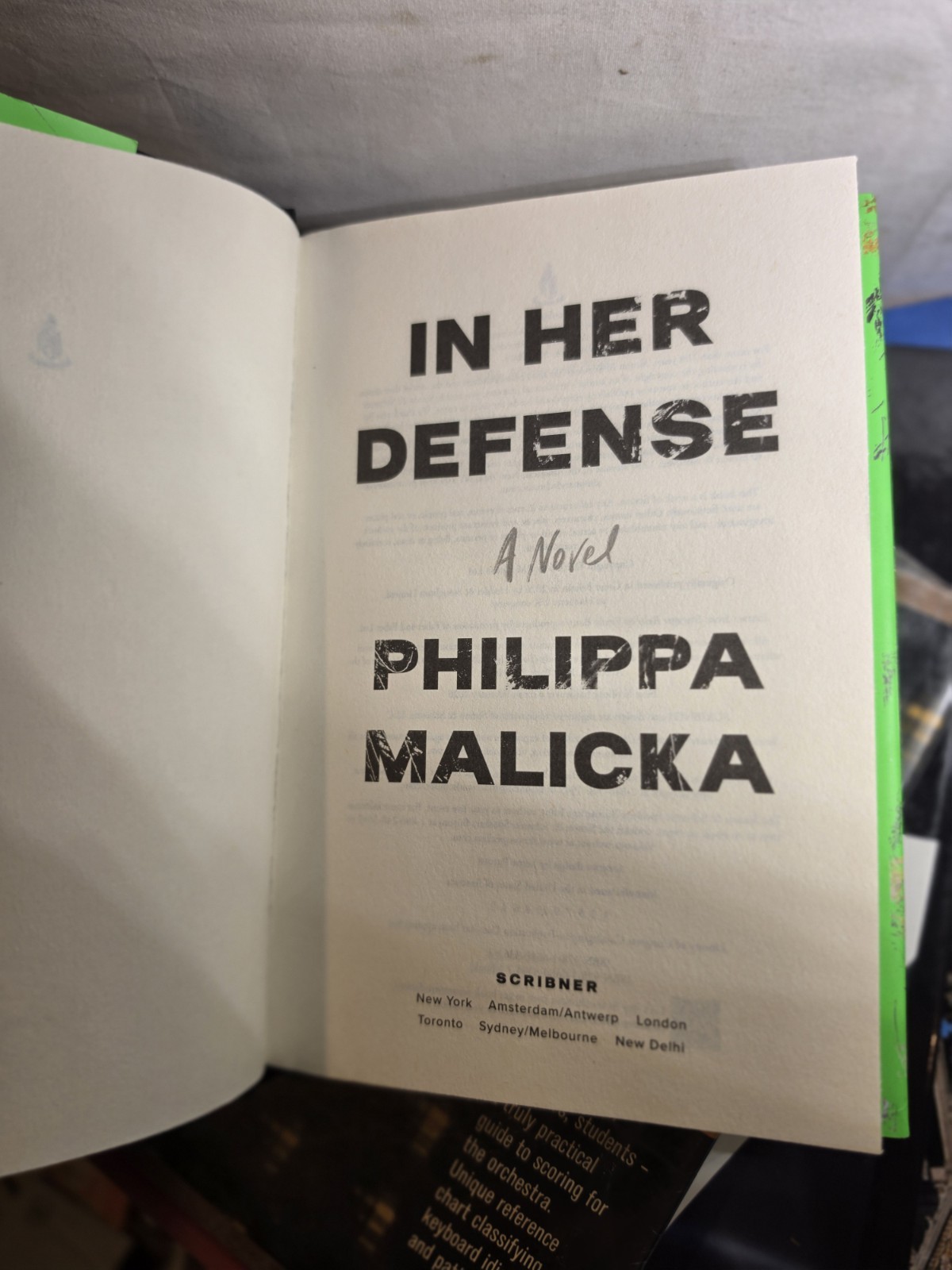 In Her Defense by Philippa Malicka NEW Hardcover/Dust Jacket Reese’s Book Club