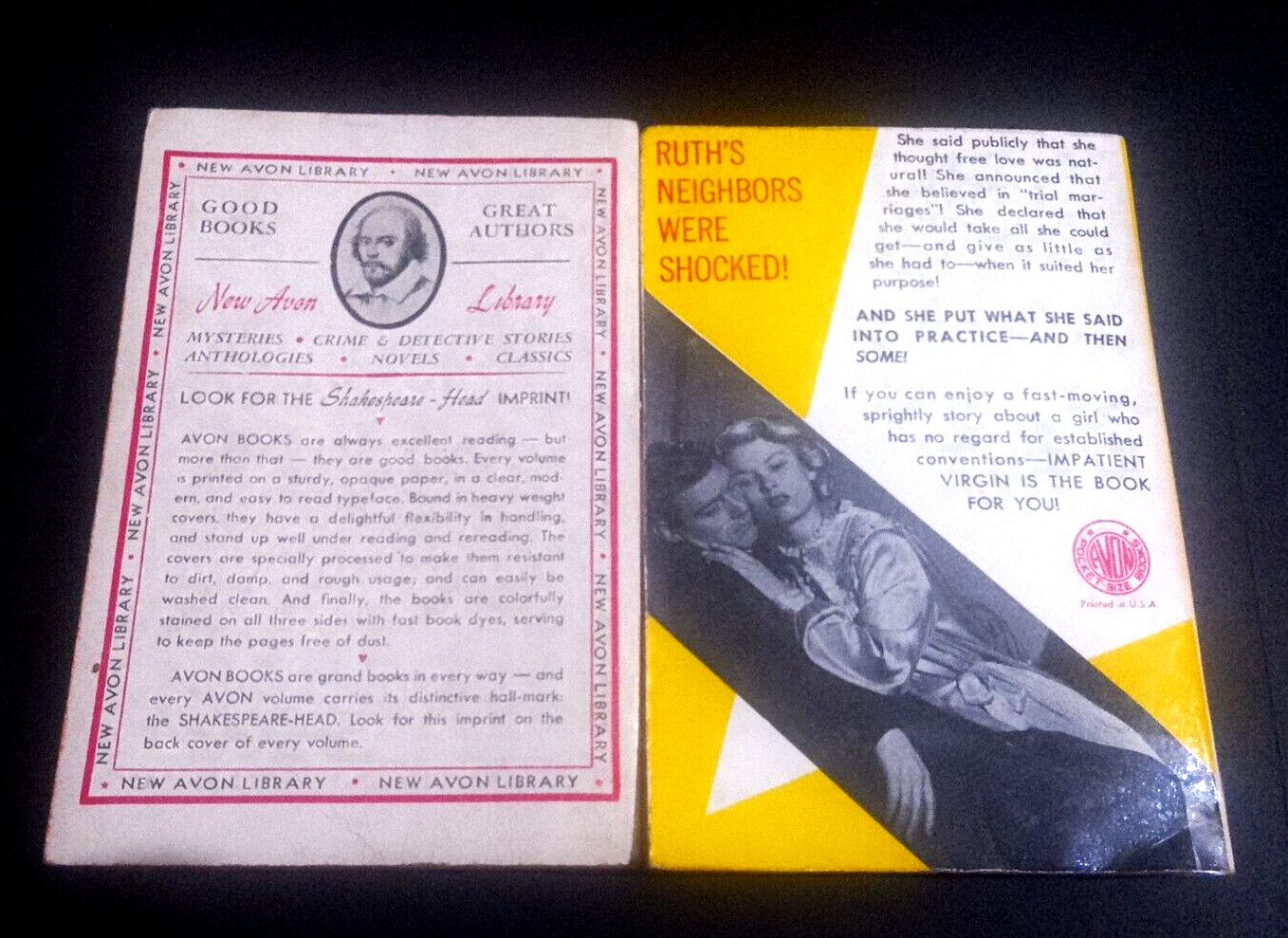 Donald Henderson Clarke lot ALABAM (1947) IMPATIENT VIRGIN (1951) two paperbacks