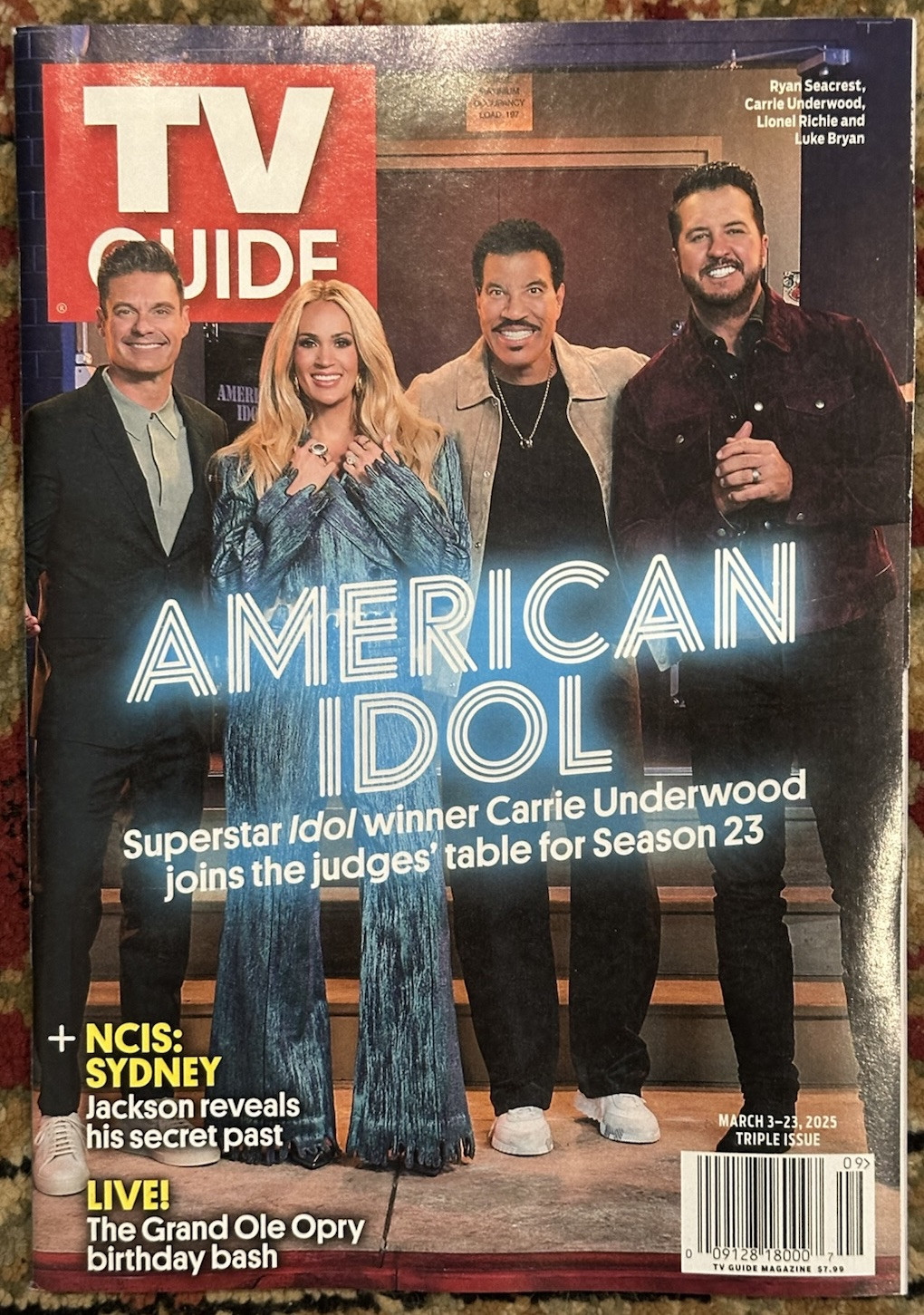 TV Guide Magazine March 3 – 23 Th 2025 CARRIE UNDERWOOD Cover American