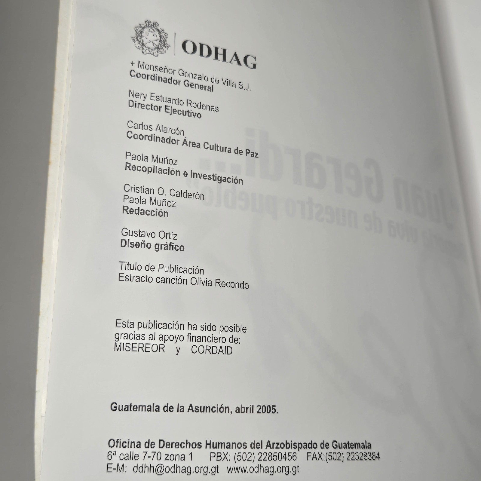 Juan Gerardi…Memoria viva de nuestro pueblo 2005 B&W Photographic Biography PB