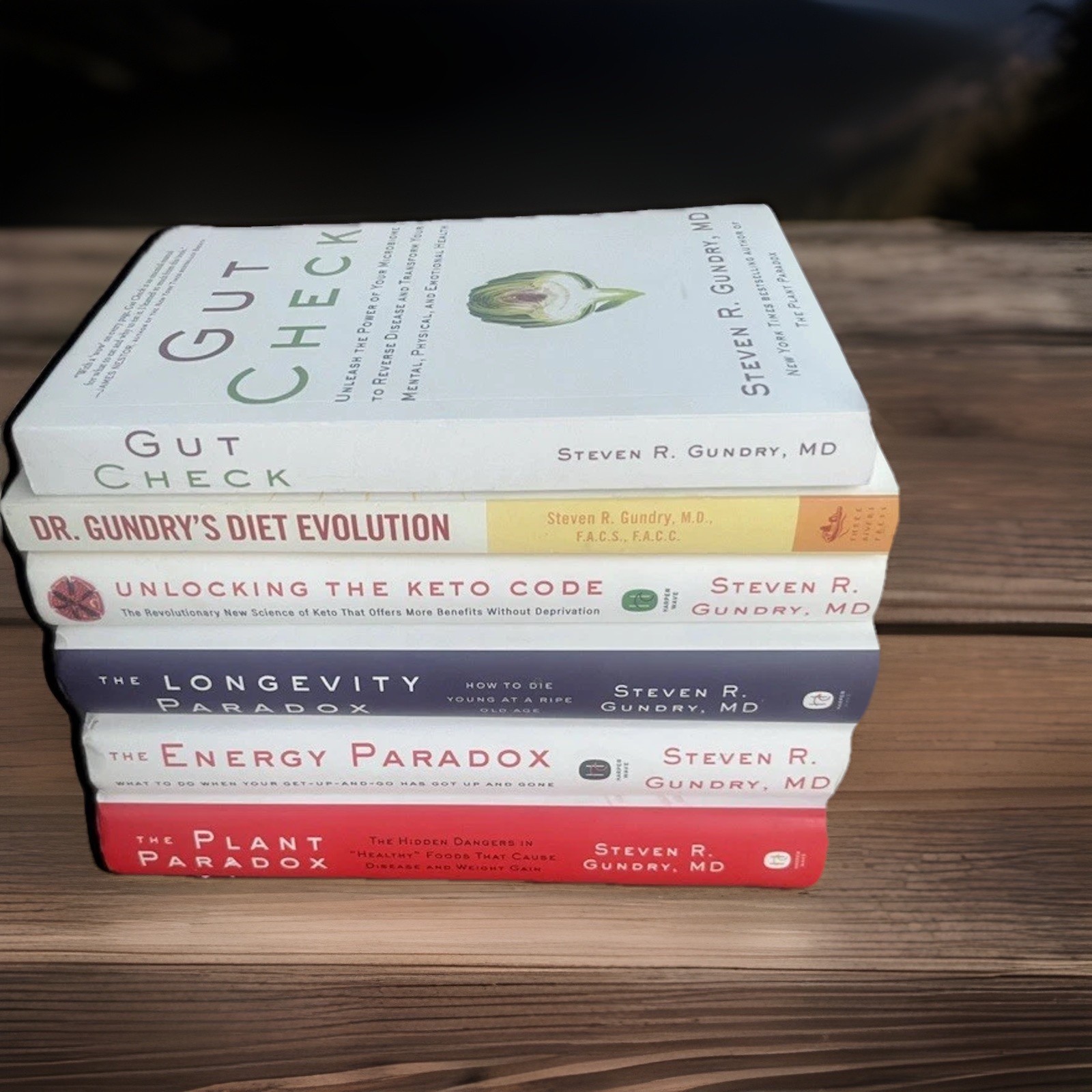 Dr Steven Gundry 6 Book Set Gut Check Keto Code Energy Paradox Etc 4 Hard Cover