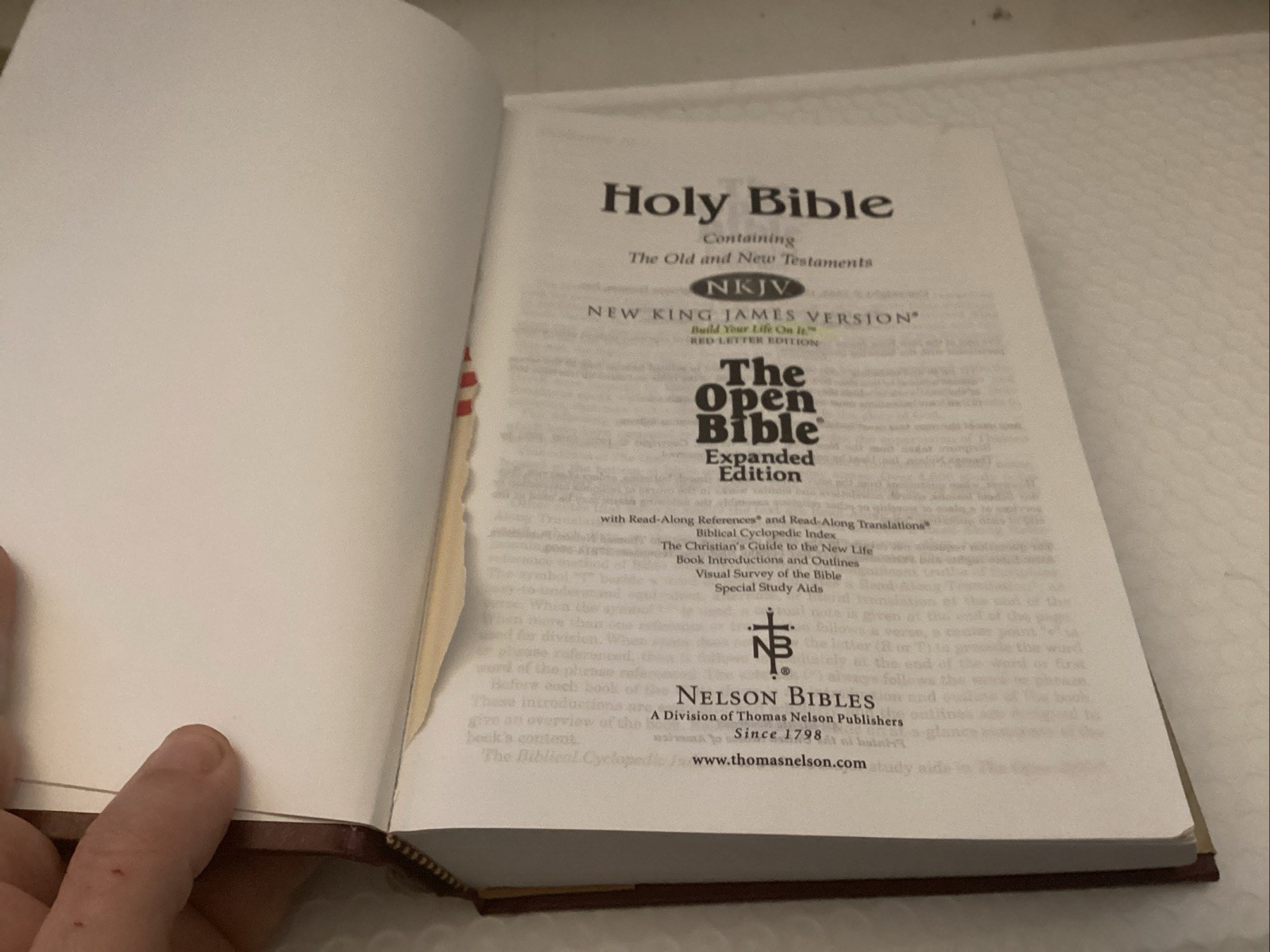 Open Bible by Thomas Nelson Publishing Staff (2006, Hardcover)