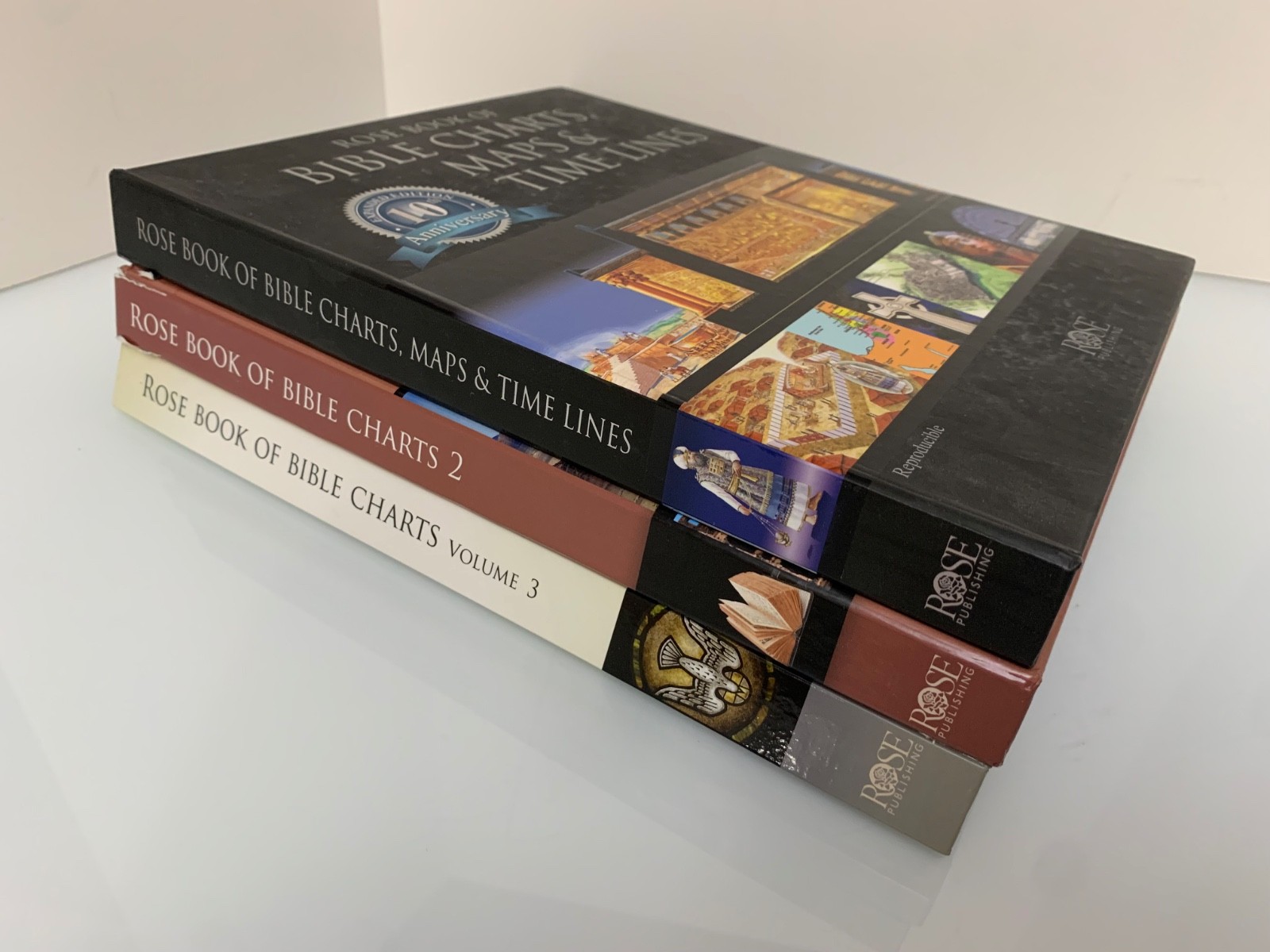 Rose Book Of Bible Chart Lot of 3 Books Maps & Time Lines, Volumes 2 & 3 VG+