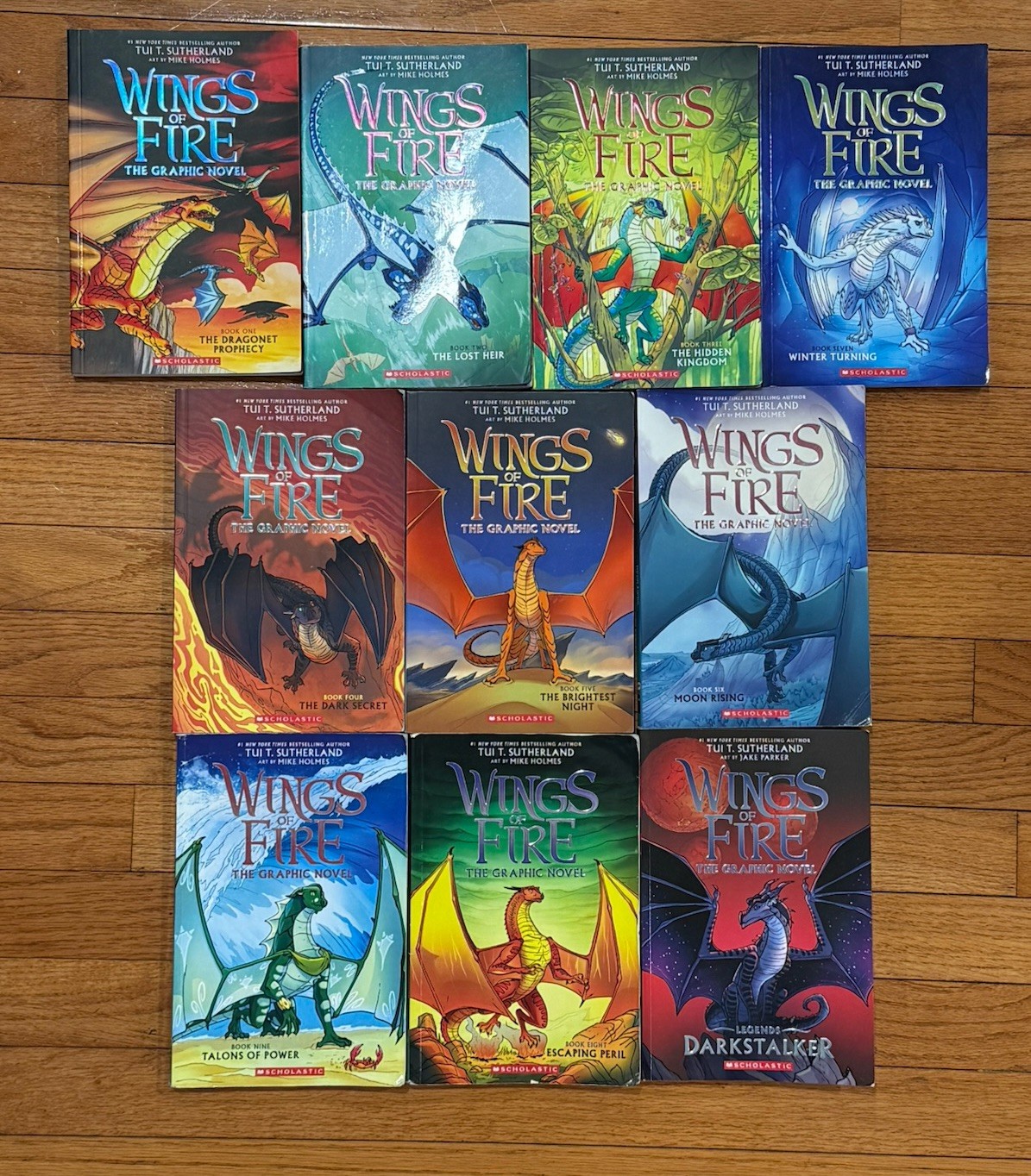 Wings of Fire Graphic Novels 10 Books Series Set Graphix Books 1-9 + Darkstalker