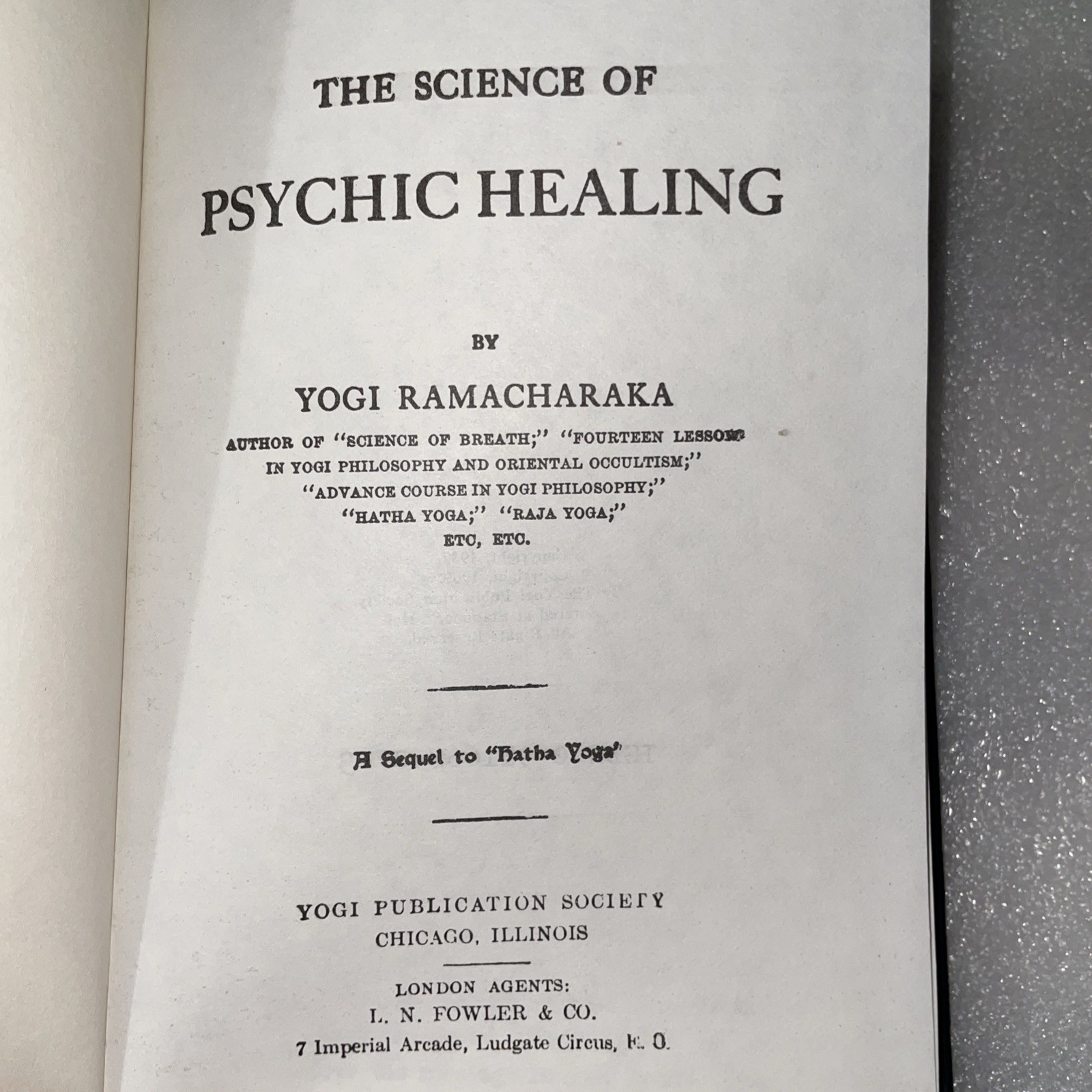 The Science of Psychic Healing by Yogi Ramacharaka – Hardcover