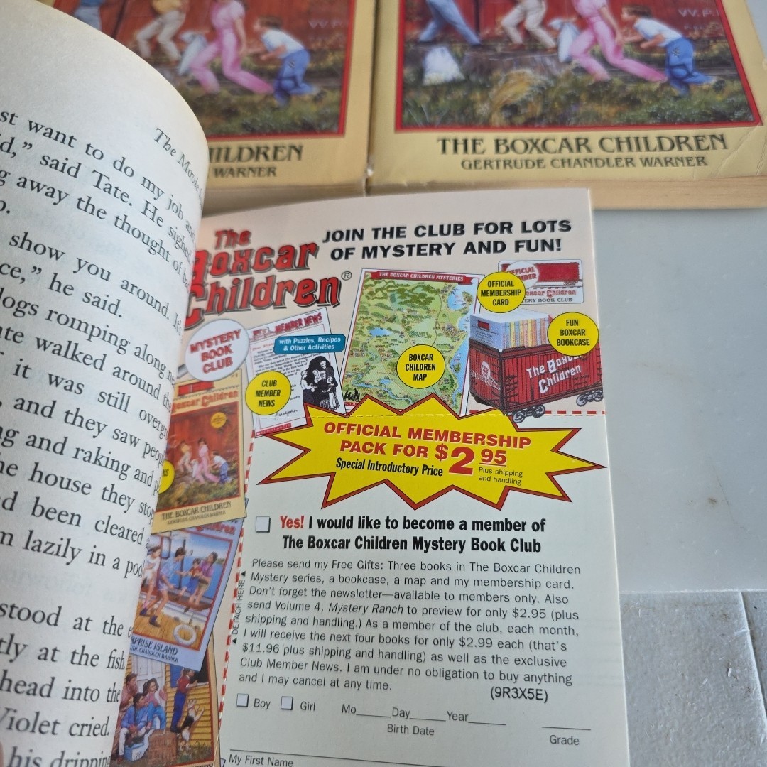 Boxcar Children Chapter Books by Gertrude Warner Book Lot 6 Vintage (2 Book #1s)