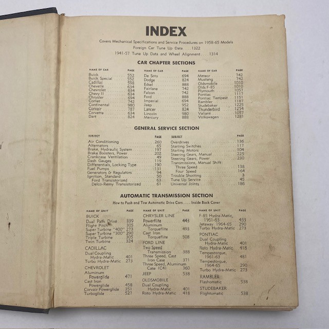 1965 Motor’s Auto Repair Manual 28th Ed 2nd Printing Hardcover Used