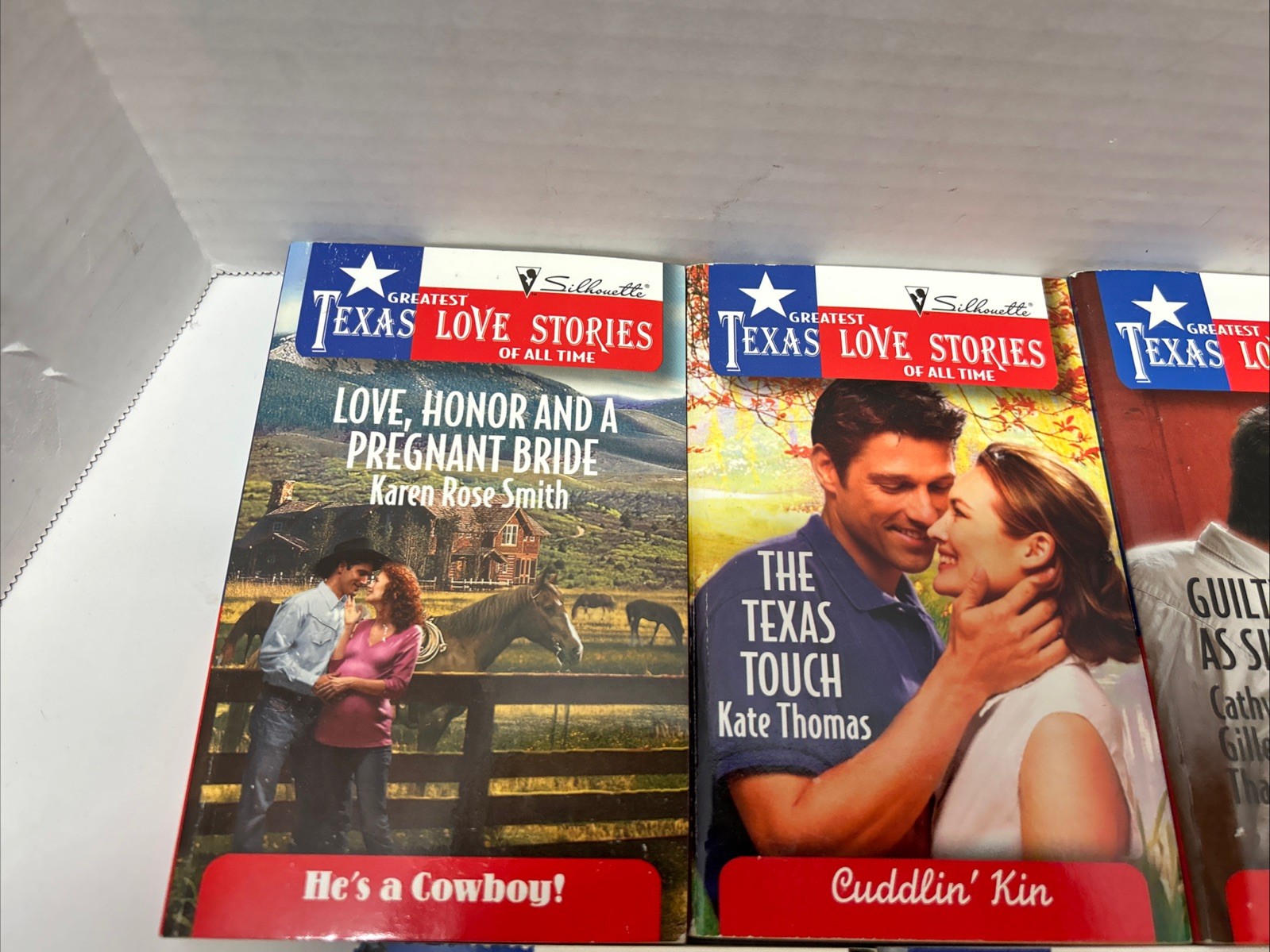 Lot of 9 Vintage Silhouette Greatest Texas Love Stories Paperback Books