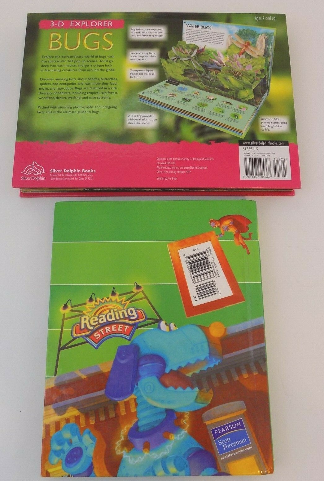 Lot Of 2~Learning Books~3-D Explorer Bugs~Reading 2008 Student Edition Grade 2.1
