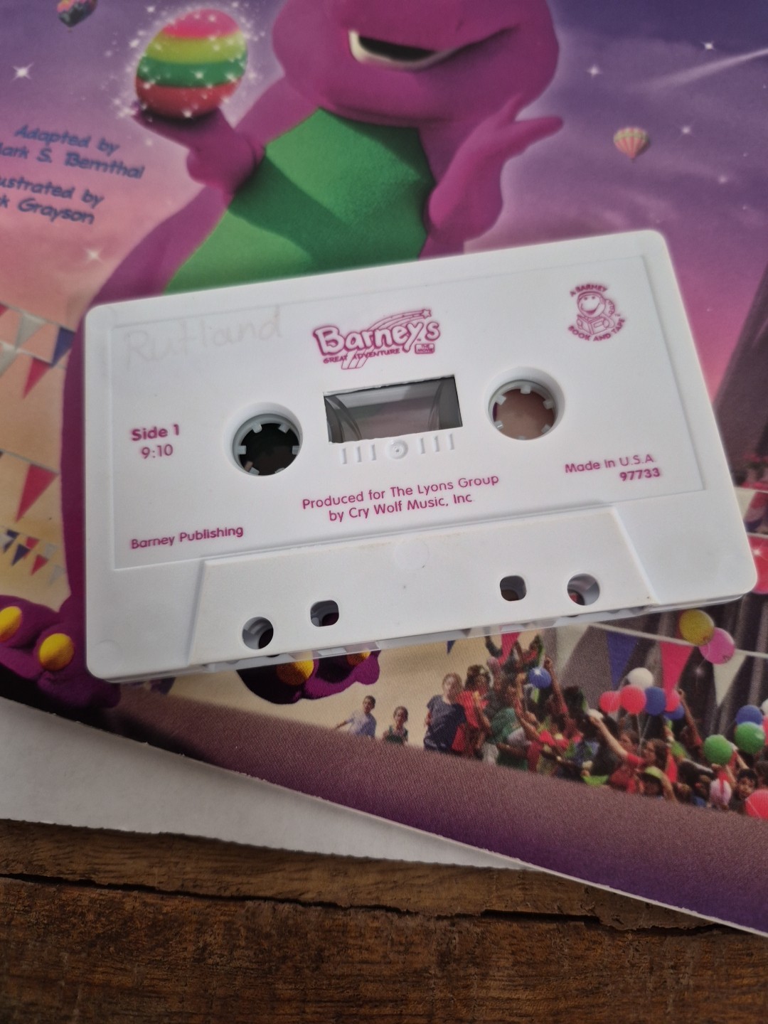 Barney’s Great Adventure: The Movie Storybook And Cassette. See Description