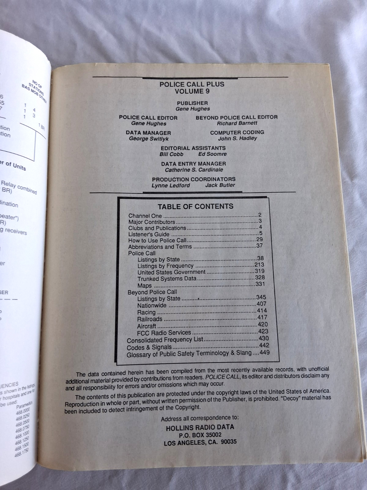 Police Call Radio Guide 1998 Edition Radio Shack Vol. 9 – VGC