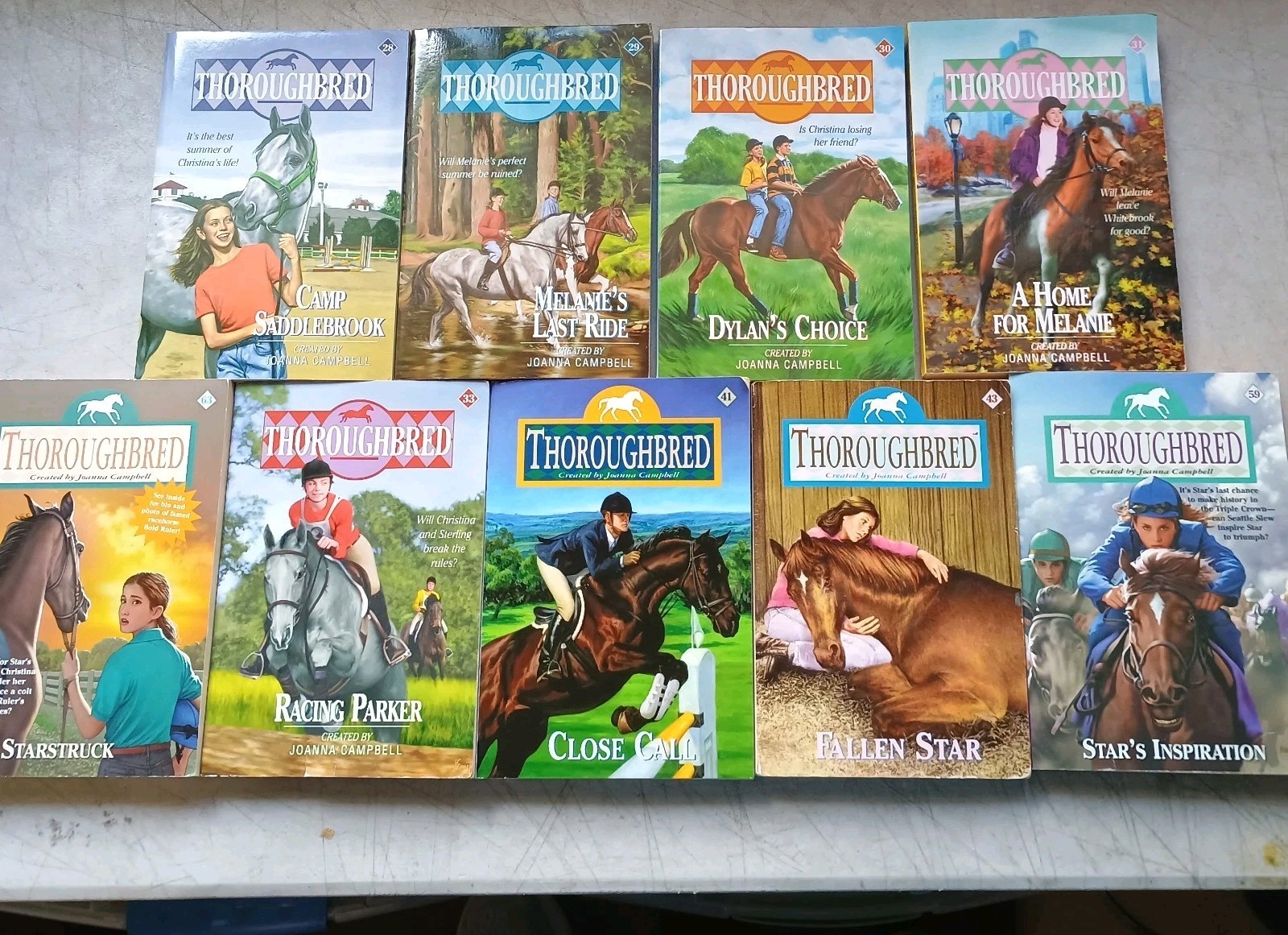 Lot of 33 Thoroughbred Books Series by Joanna Campbell Vintage 1990’s OOP