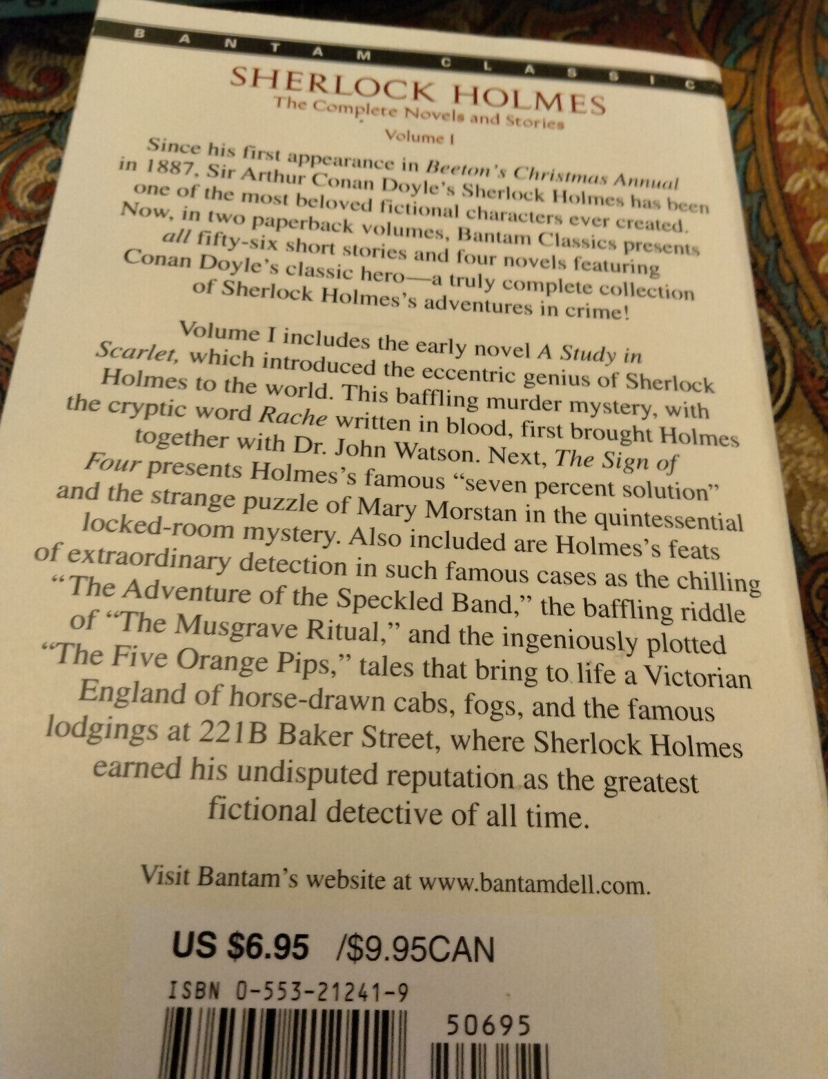 Bantam Classics Series: The Complete Sherlock Holmes, Volume I. 752 Pages.