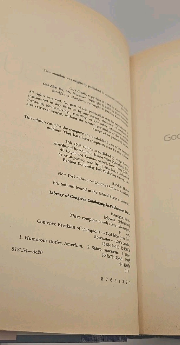 Kurt Vonnegut – Three Complete Novels – Omnibus HC
