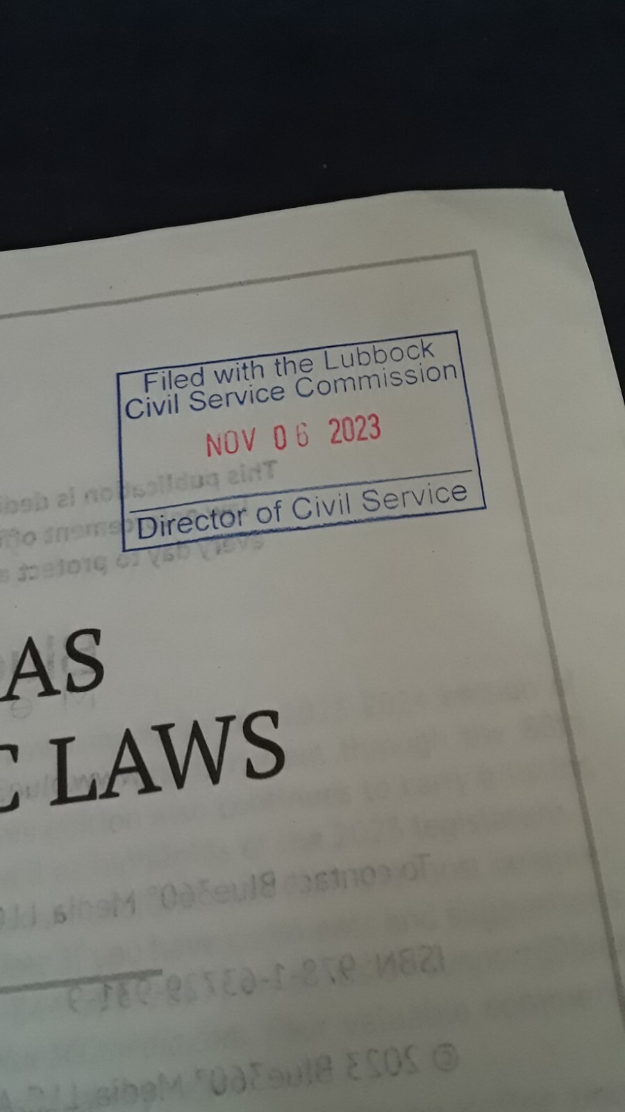 Texas Traffic Laws: 2023-2024, Blue 360 Media, PB, VG, 240730