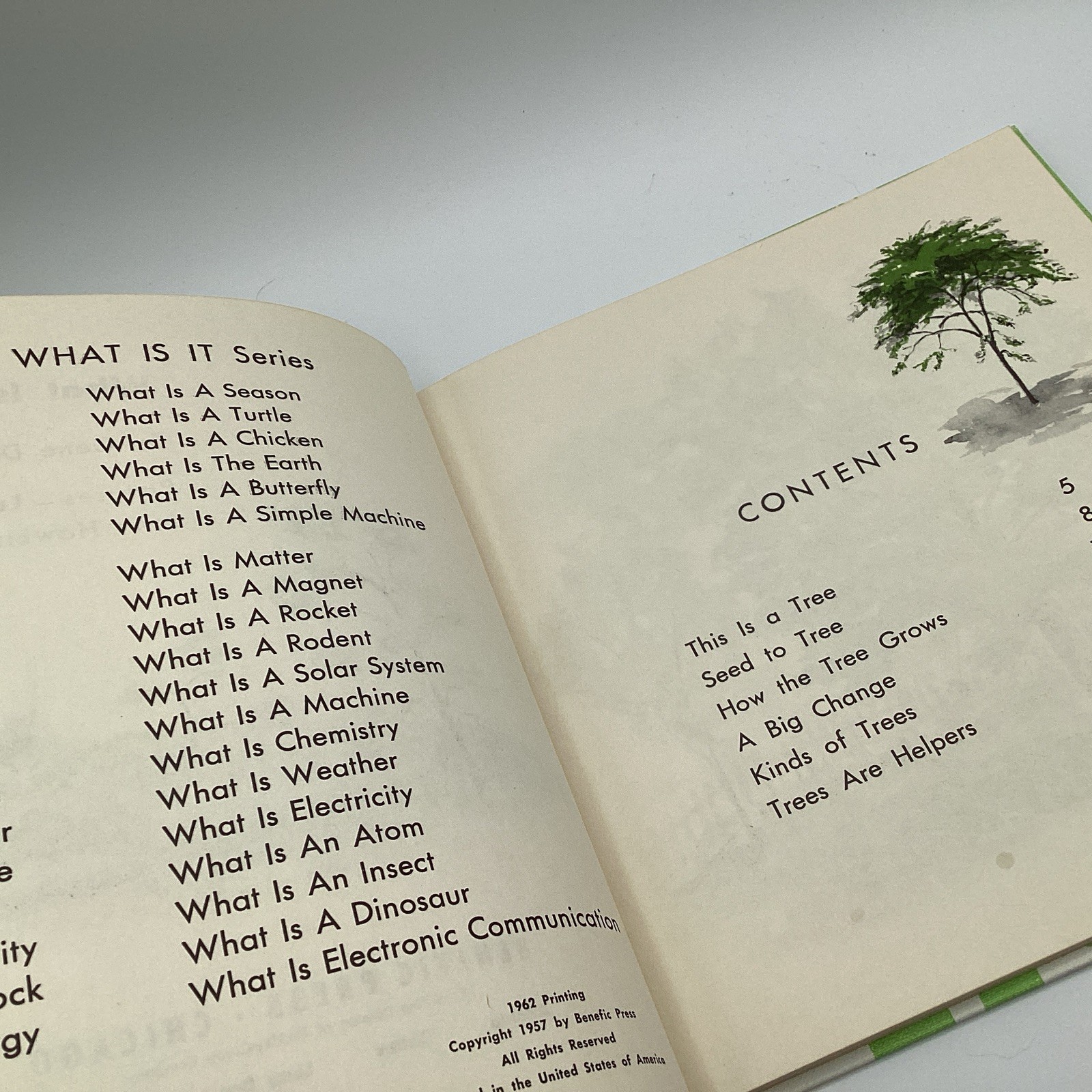 WHAT IS A TREE (The What Is It Series) by Gene Darby, Benfic Press, 1962