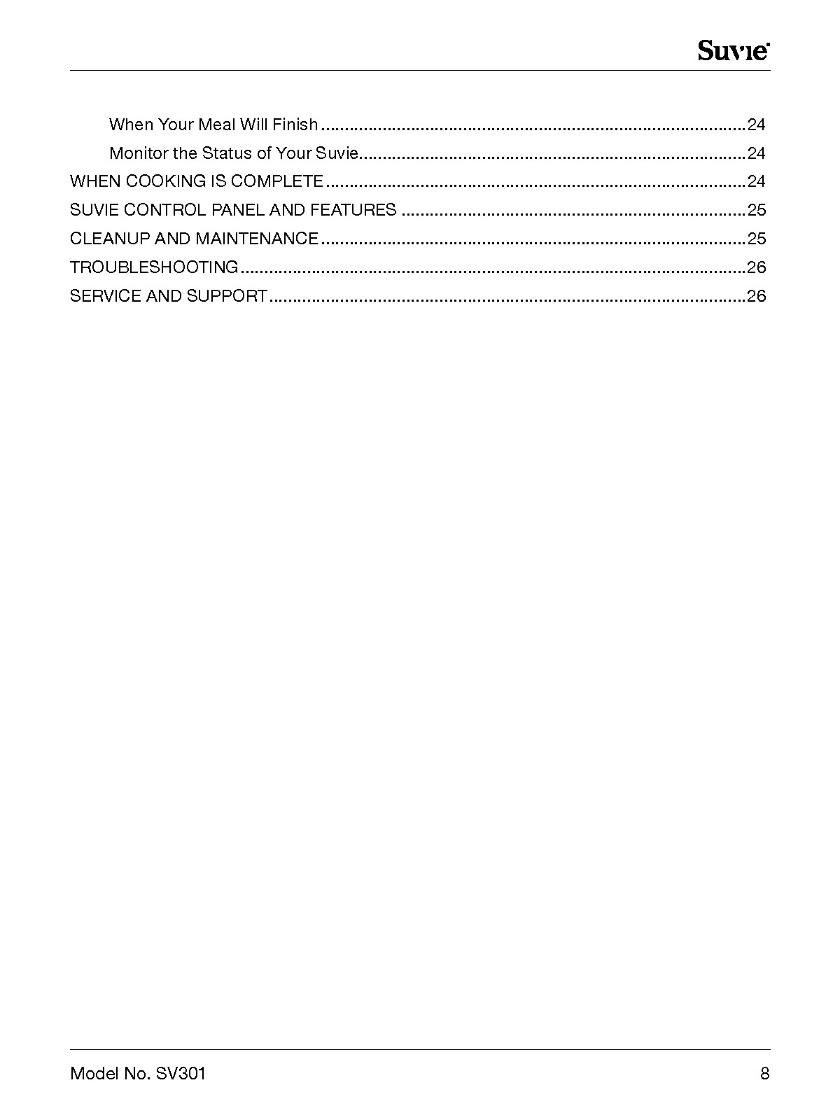Suvie Gourmet Kitchen Robot SV301 Owners Manual User Guide: 28 Pages Coil Bound
