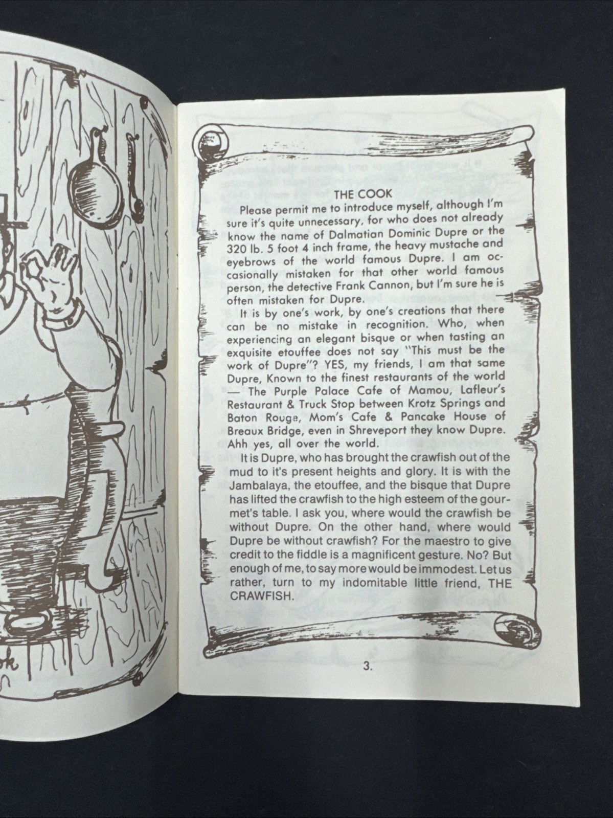 The Crawfish Cook Book by Dalmatian D, Dupre (1982 Paperback 32 Pages)