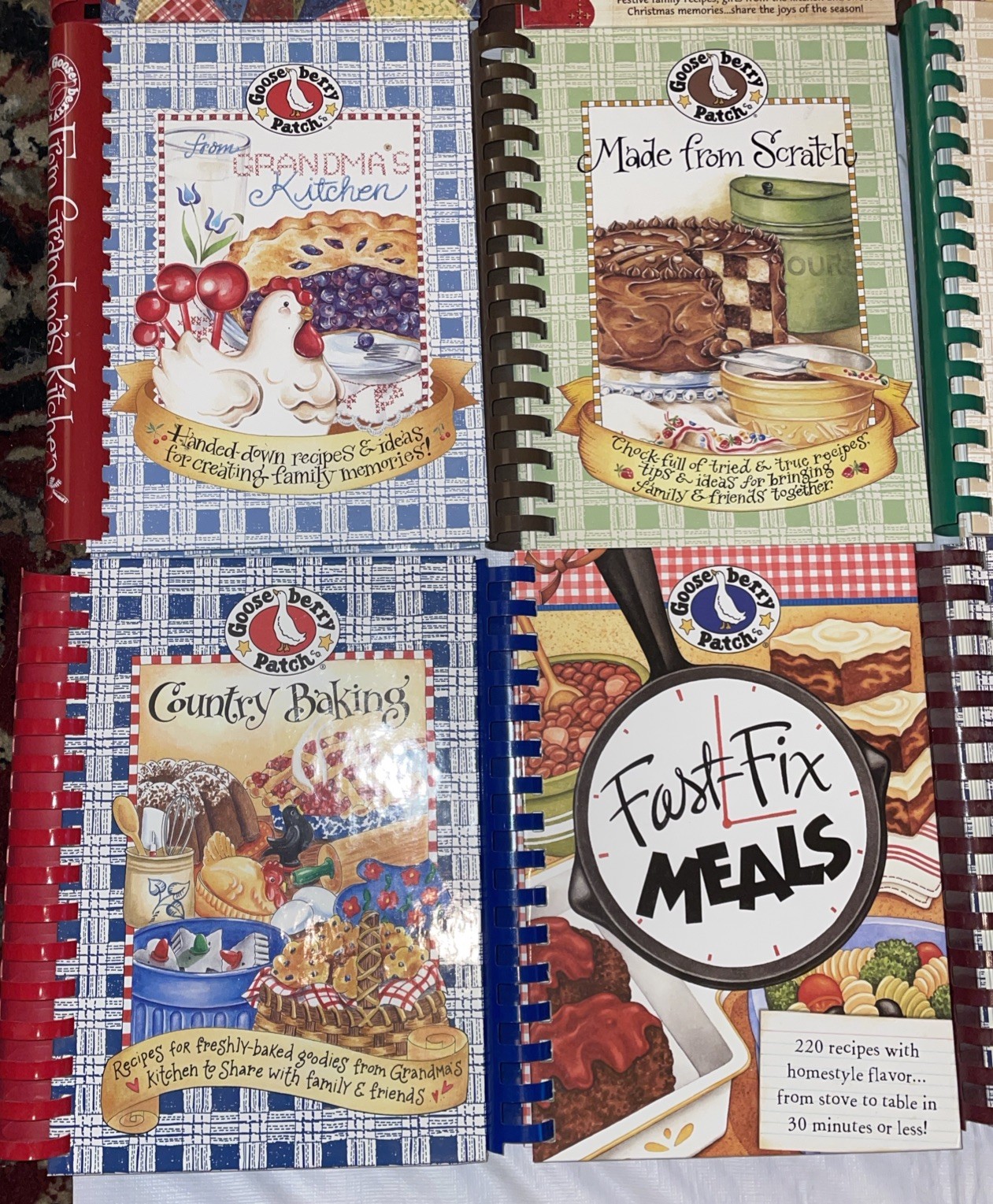 Huge Lot Of 16 Goose Berry Patch Spiral Bound Variety Cookbooks EUC