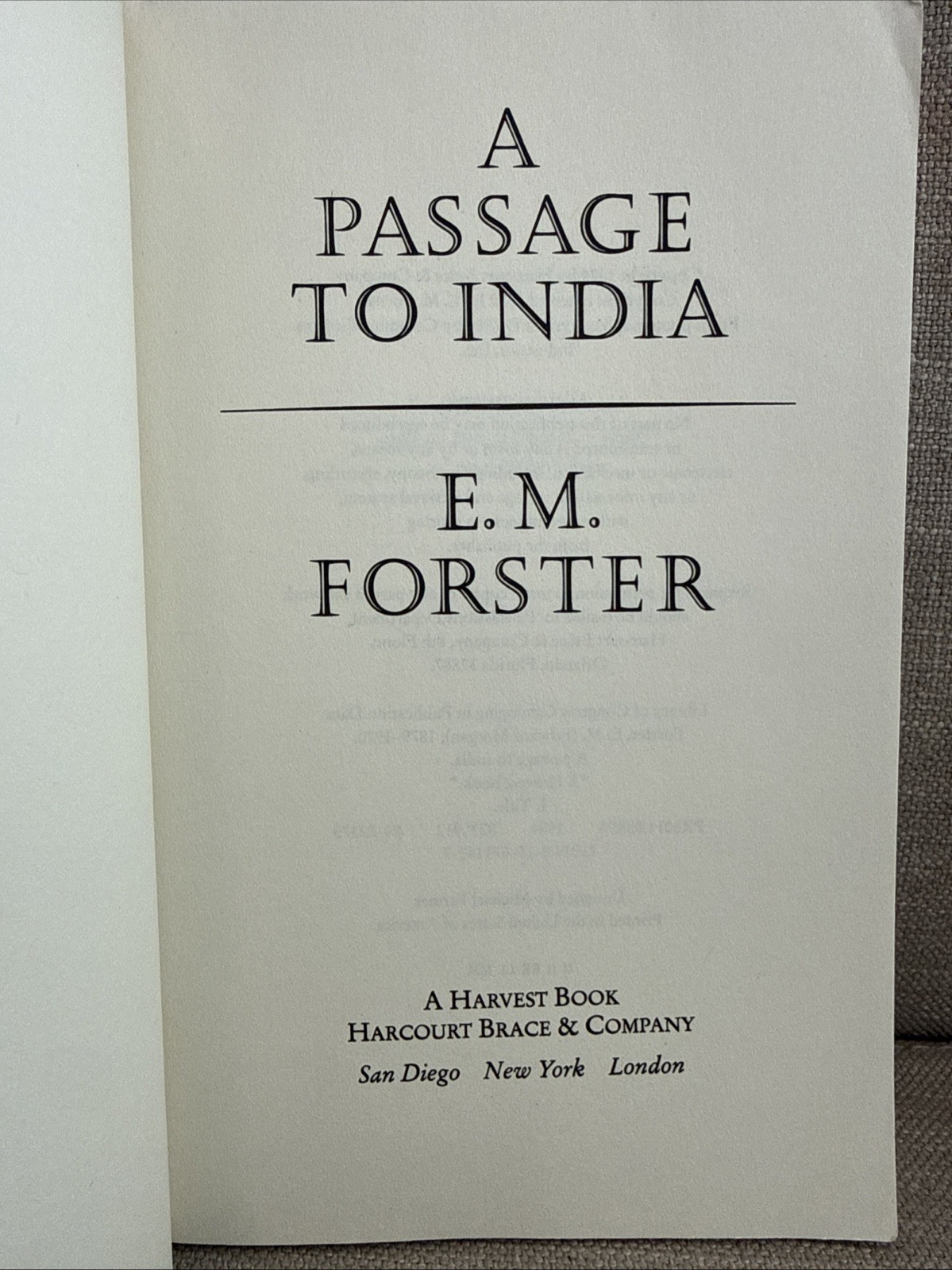 A Passage To India- E.M. Foster