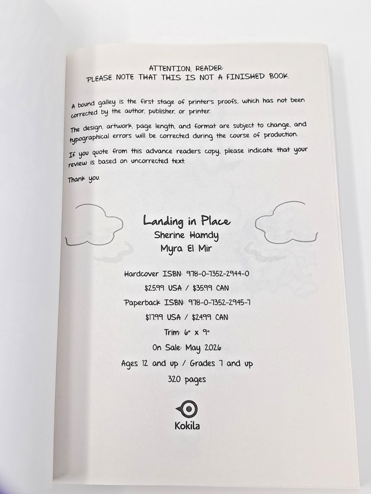 *ARC* Landing in Place by Sherine Hamdy & Myra El Mir (2026, Softc) Immed Ship