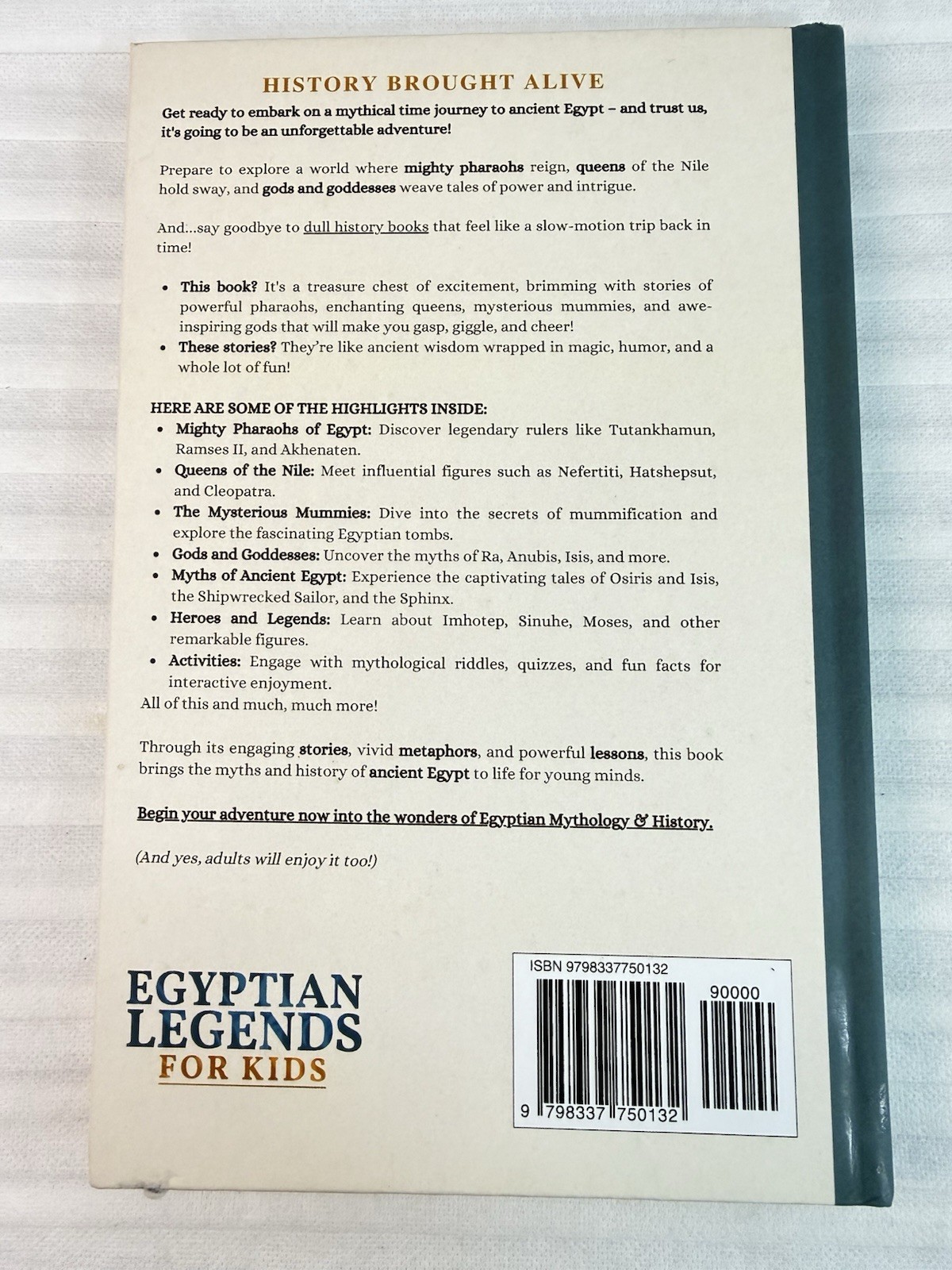 History Brought Alive Egyptian Legends For Kids Hardcover