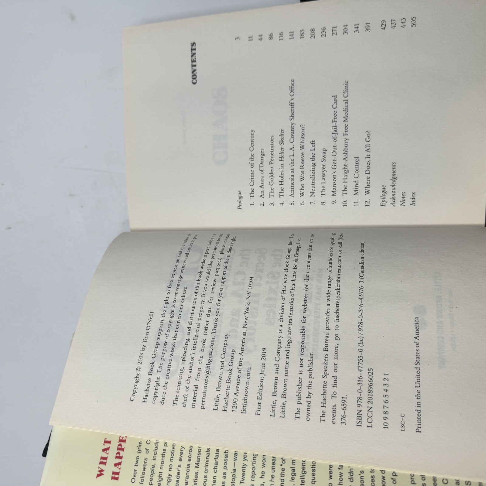 1st Ed/1st Print – Chaos: Manson, CIA, 60s by Tim O’Neill – VERY NICE