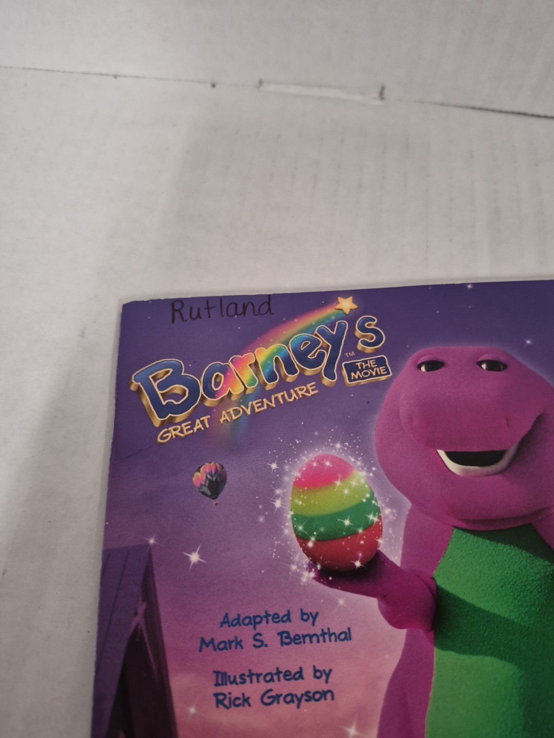 Barney’s Great Adventure: The Movie Storybook And Cassette. See Description