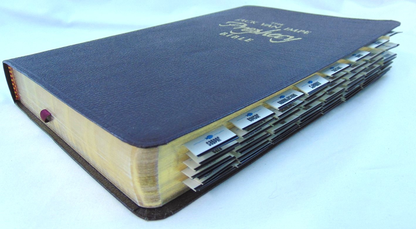 Jack Van Impe Prophecy Bible. 2nd Edition. Burgundy Bonded Leather. Tabs