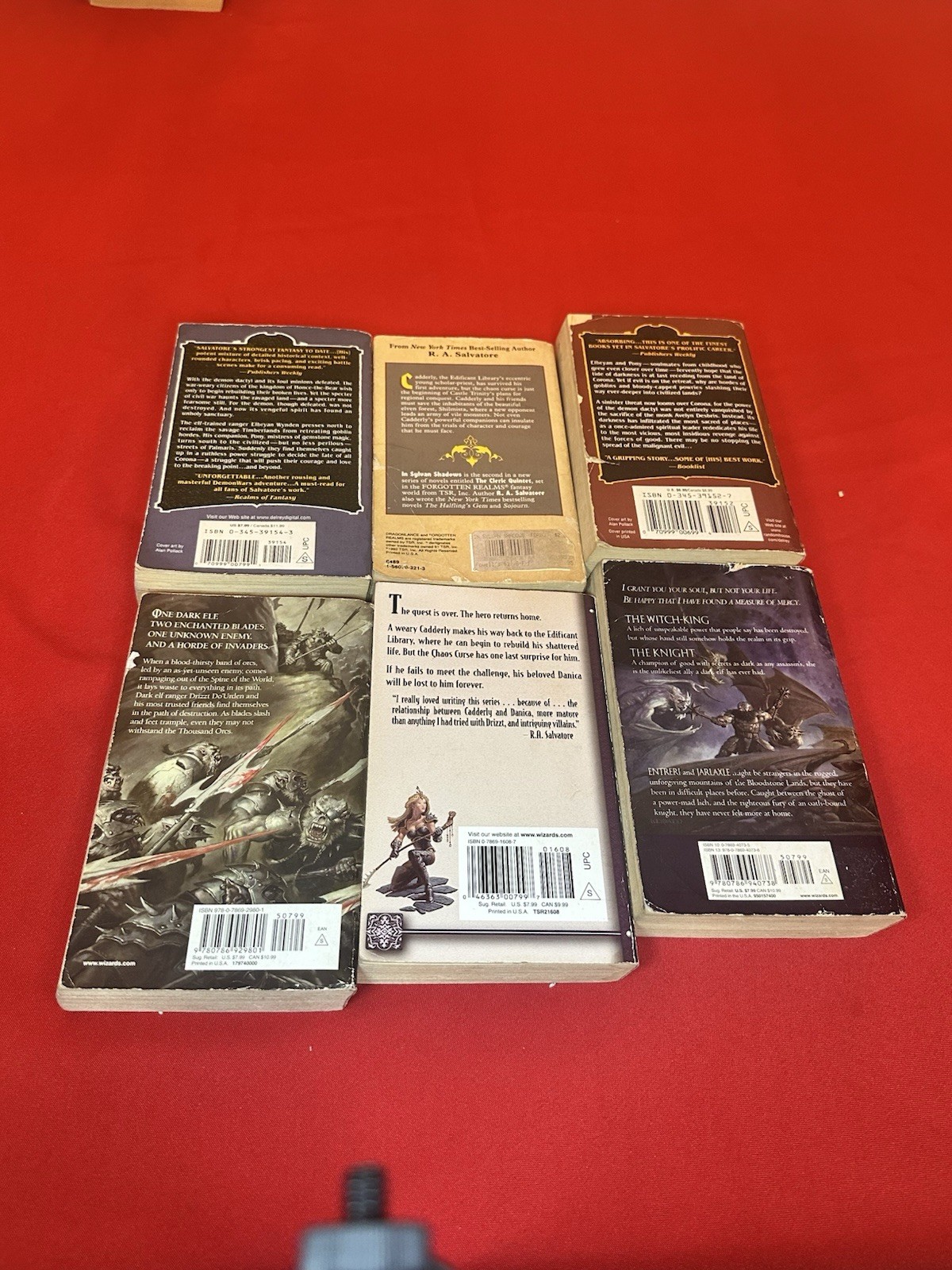 R.A. Salvatore Paperback Lot of 6 Fantasy Books