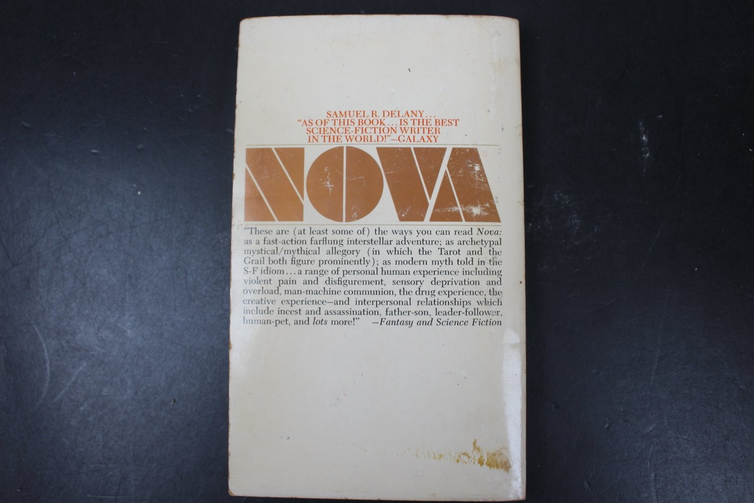 Nova Samuel R. Delany 1975 Bantam Edition 4th Printing Science Fiction PB