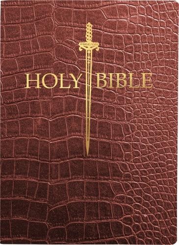 Whitaker House KJV Sword Bible, Large Print, Walnut Alligator Bo (Leather Bound)