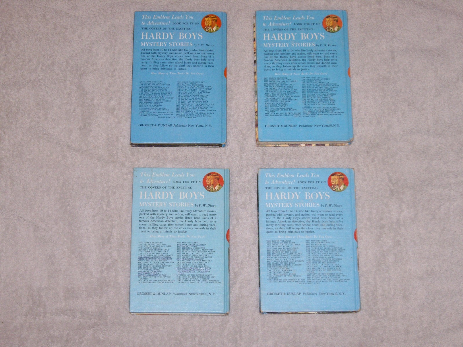 Vintage Hardcover Hardy Boys Books Blue Matte PC HC 1960’s – 1970’s Editions