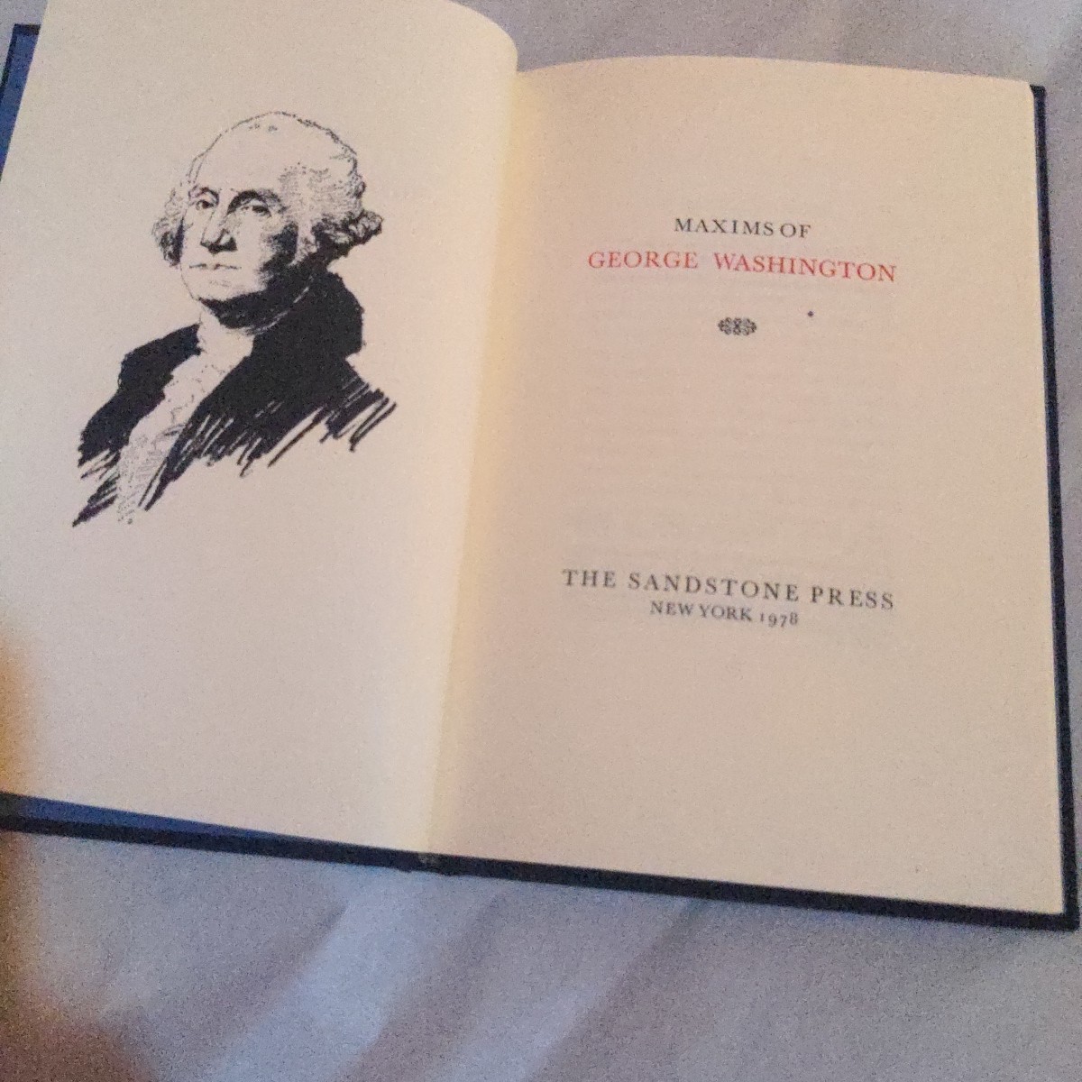 Maxims of George Washington 1978 – RARE Hardcover Vintage Book, #422 out of 500