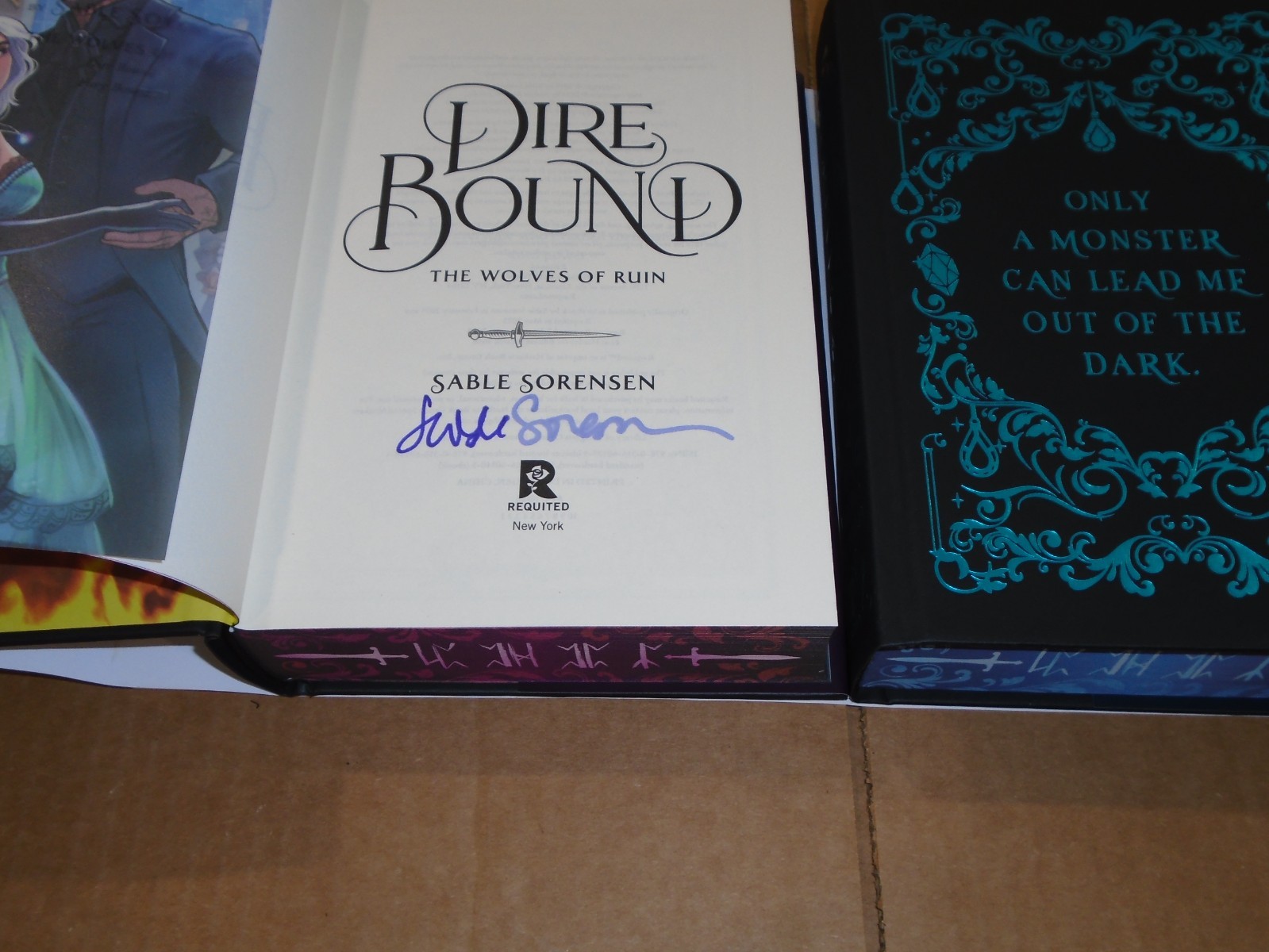 Signed Sable Sorensen Dire & Fury Bound Deluxe Ed Books1&2 of The Wolves Of Ruin