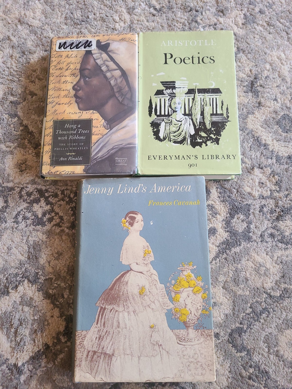 Mixed Lot of 3 VINTAGE Books. Great Condition. Aristotle Poetics, Jenny Linds