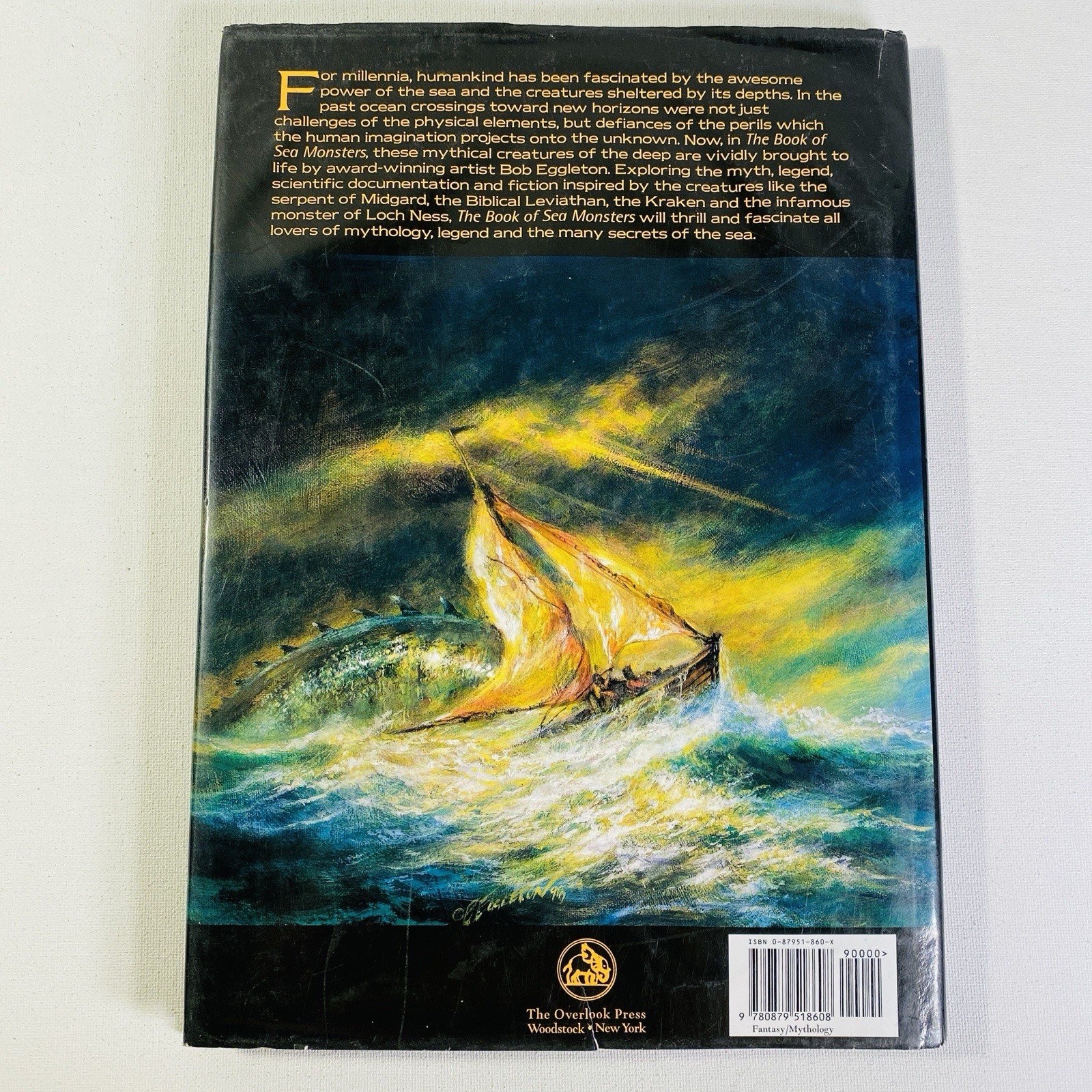 THE BOOK OF SEA MONSTERS By Nigel Suckling & Bob Eggleton 1st Edition Hardcover