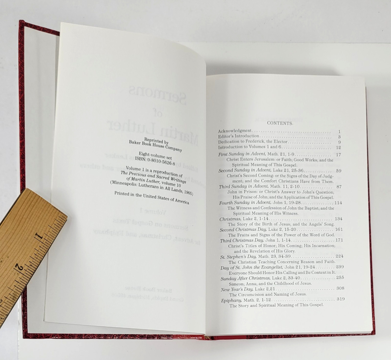 Sermons of Martin Luther Complete 8 Volume Hardcover Set Baker Book House