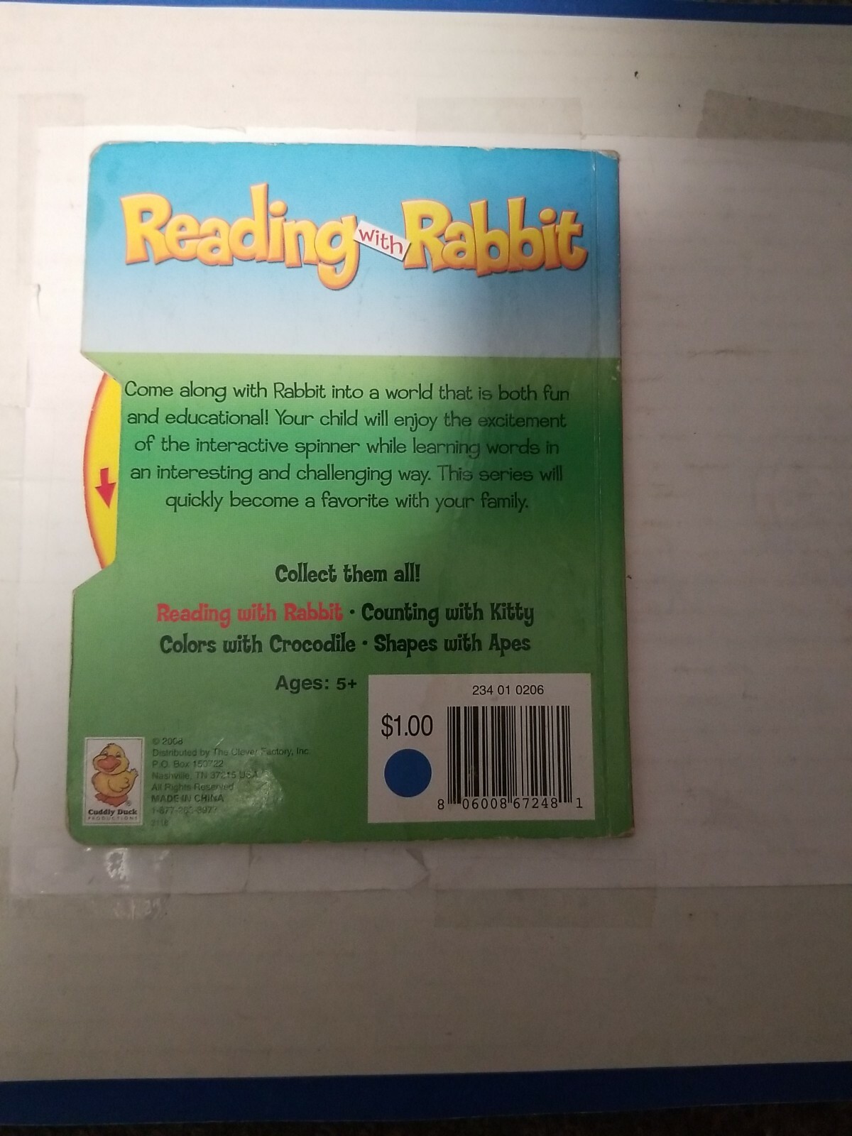 Reading with Rabbit; Interactive Spinner (rare) learning words interesting way