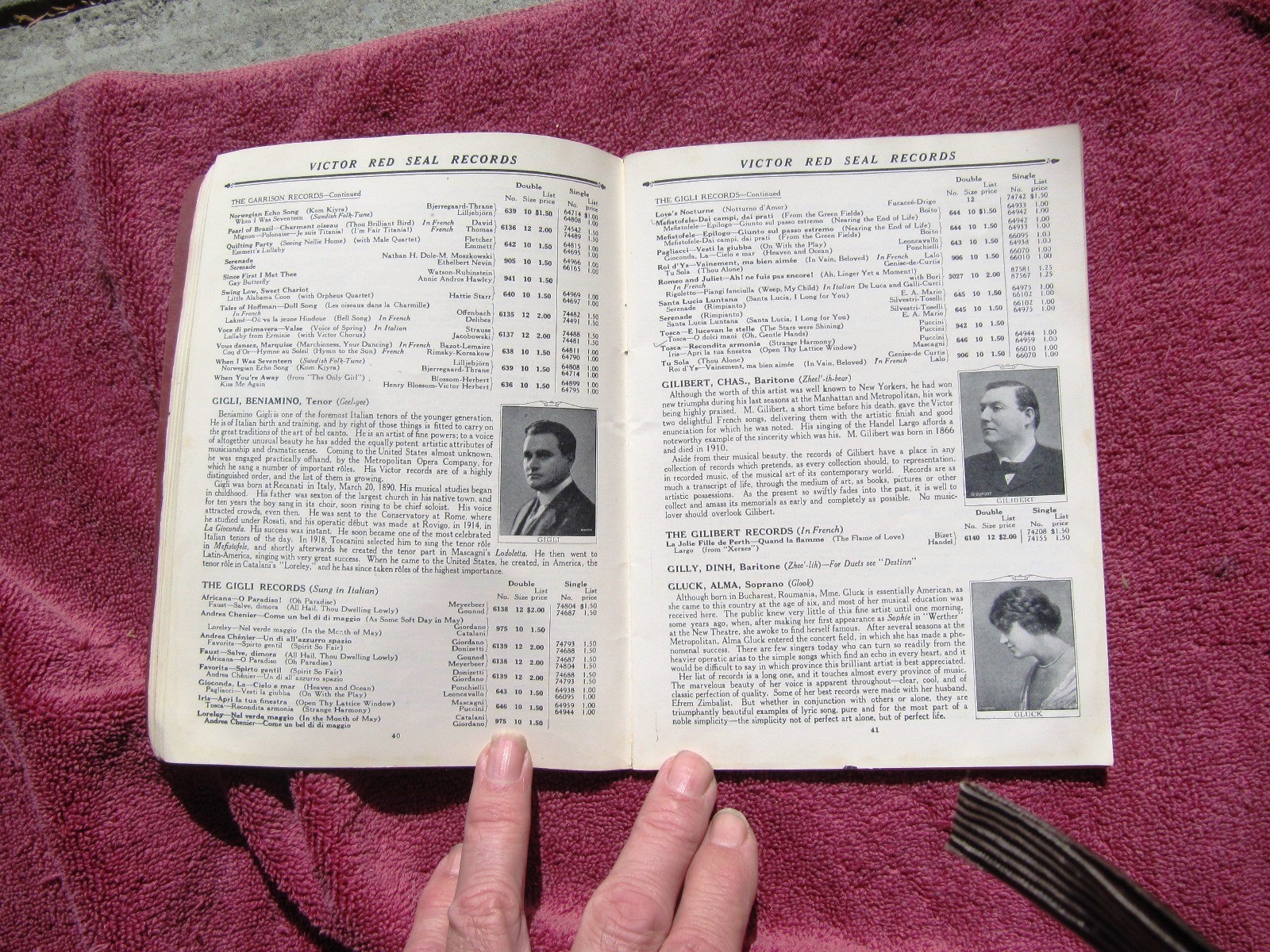 1924 VICTOR RED SEAL RECORDS Catalog A Library of Famous Voices Caruso Ponselle